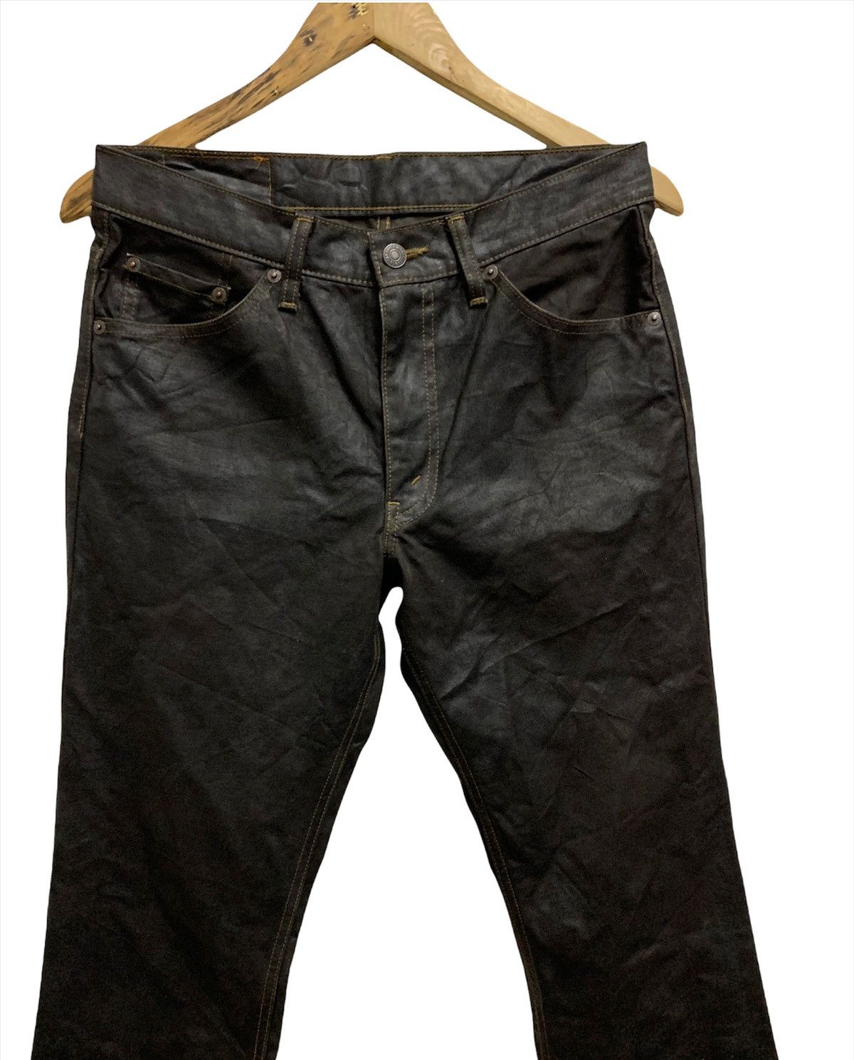 Levi's × Levi's Made & Crafted Hot Item🔥Levi’s 517 Flare Waxed Dark Brown Denim Size US 30 / EU 46 - 5 Thumbnail