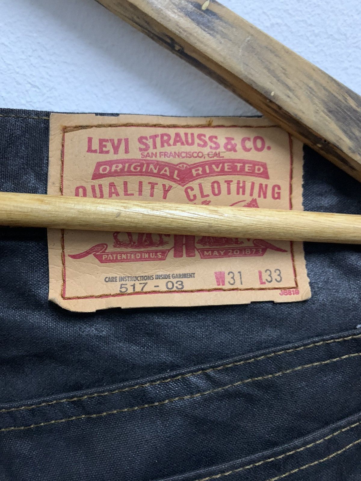 Levi's × Levi's Made & Crafted Hot Item🔥Levi’s 517 Flare Waxed Dark Brown Denim Size US 30 / EU 46 - 9 Thumbnail