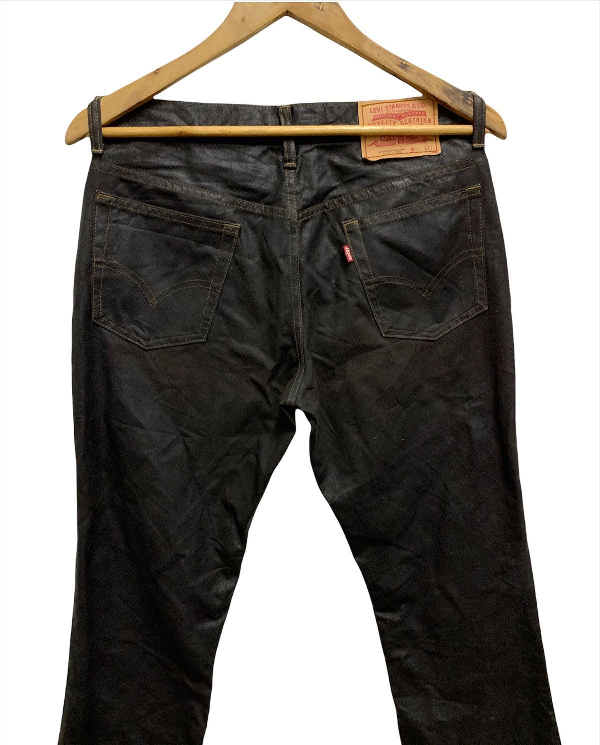 Levi's × Levi's Made & Crafted Hot Item🔥Levi’s 517 Flare Waxed Dark Brown Denim Size US 30 / EU 46 - 7 Thumbnail
