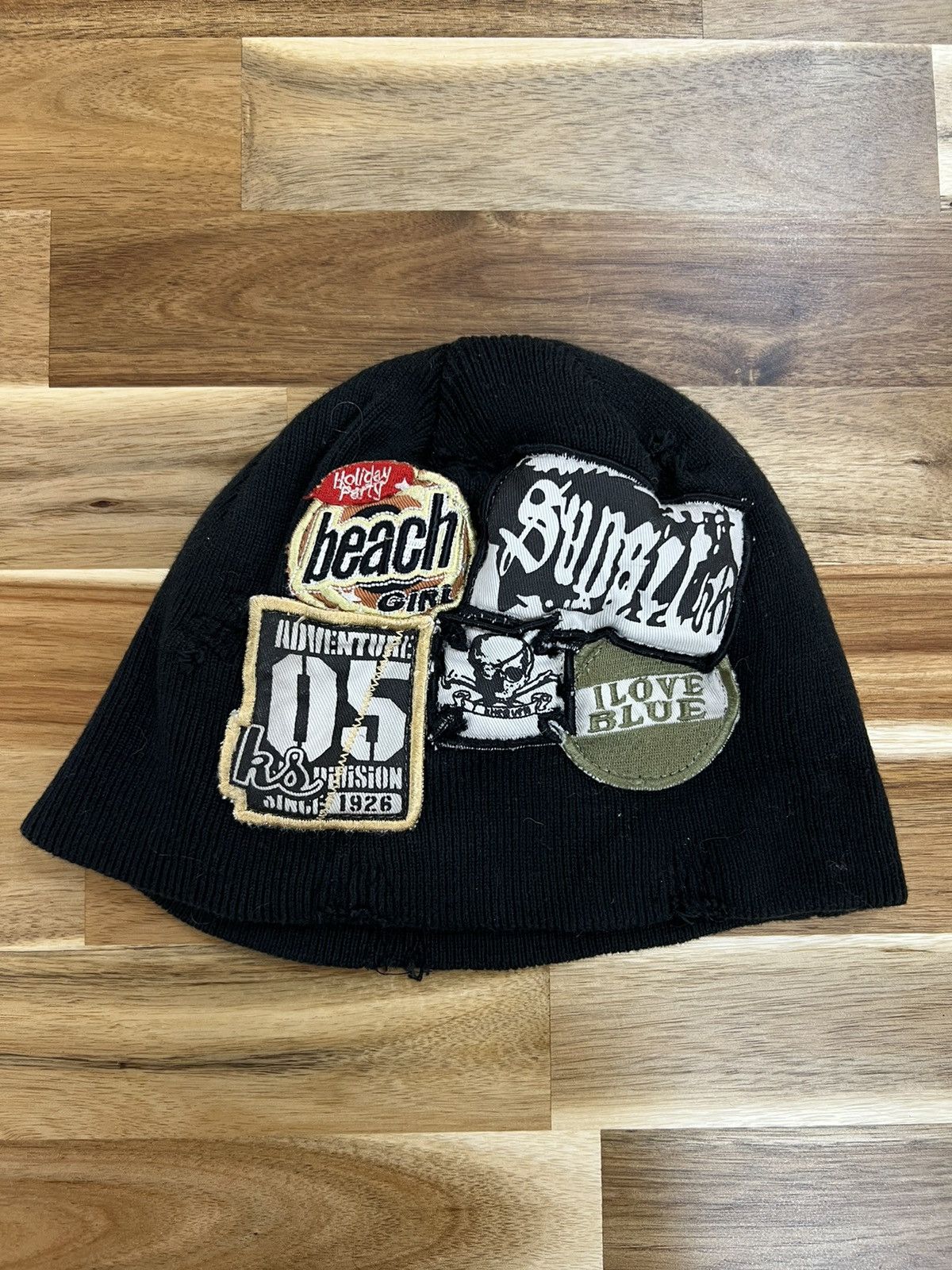 Vintage Patchwork Style Cap Beanie Hats Size ONE SIZE - 1 Thumbnail