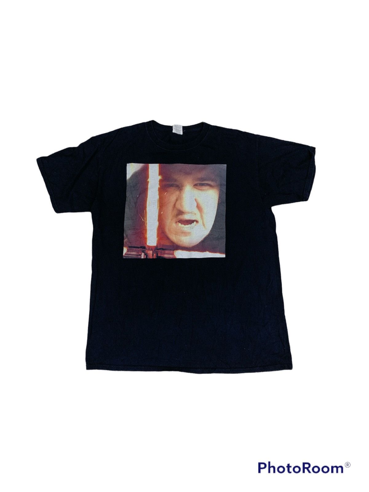 image of VTG Y2K Star Wars Kylo Ren Shirt in Black, Men's (Size Large)