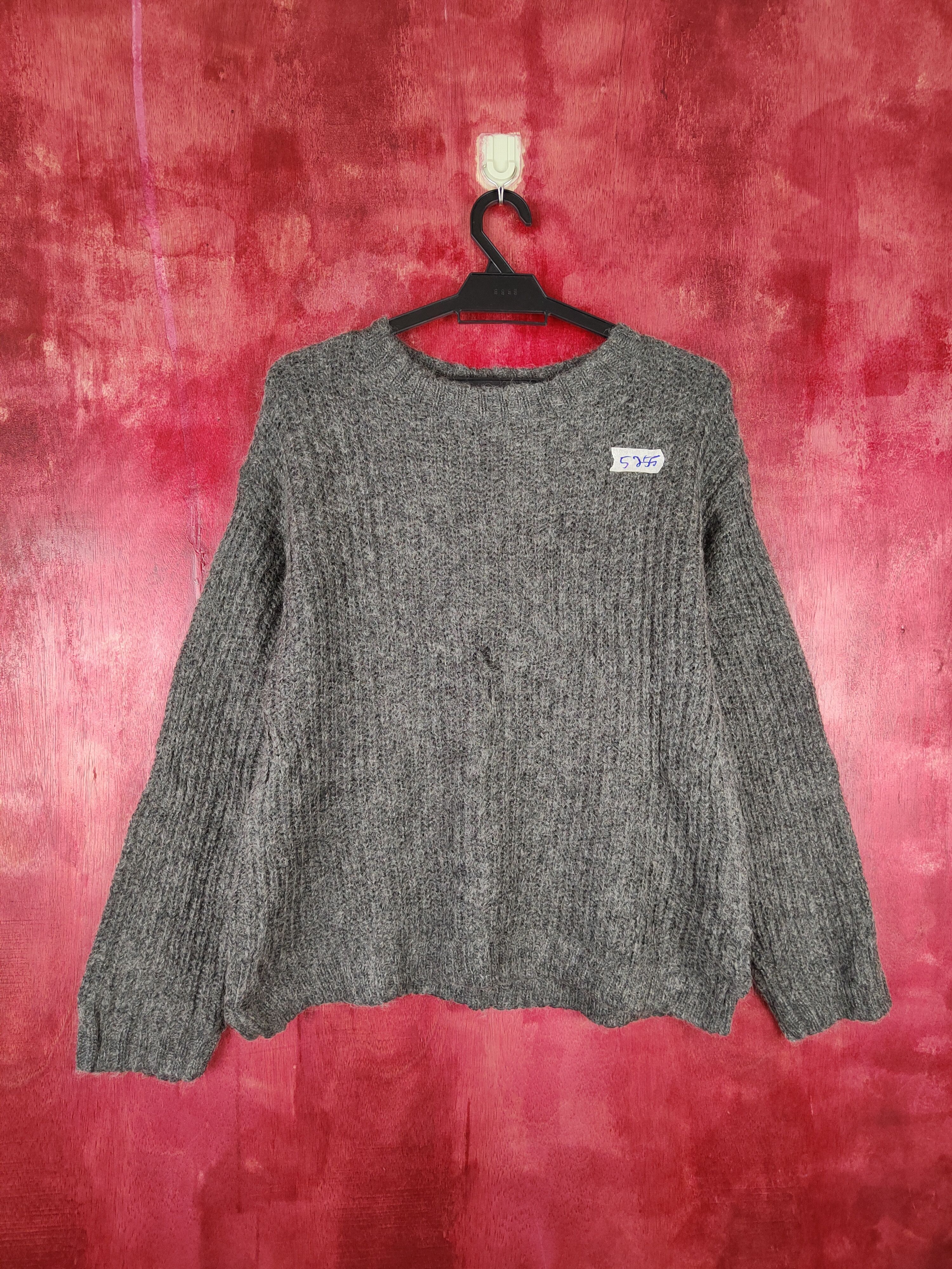 image of Homespun Knitwear x Uniqlo Gray Plain Knitwear Mohair Japan 5255 in Grey, Men's (Size Medium)
