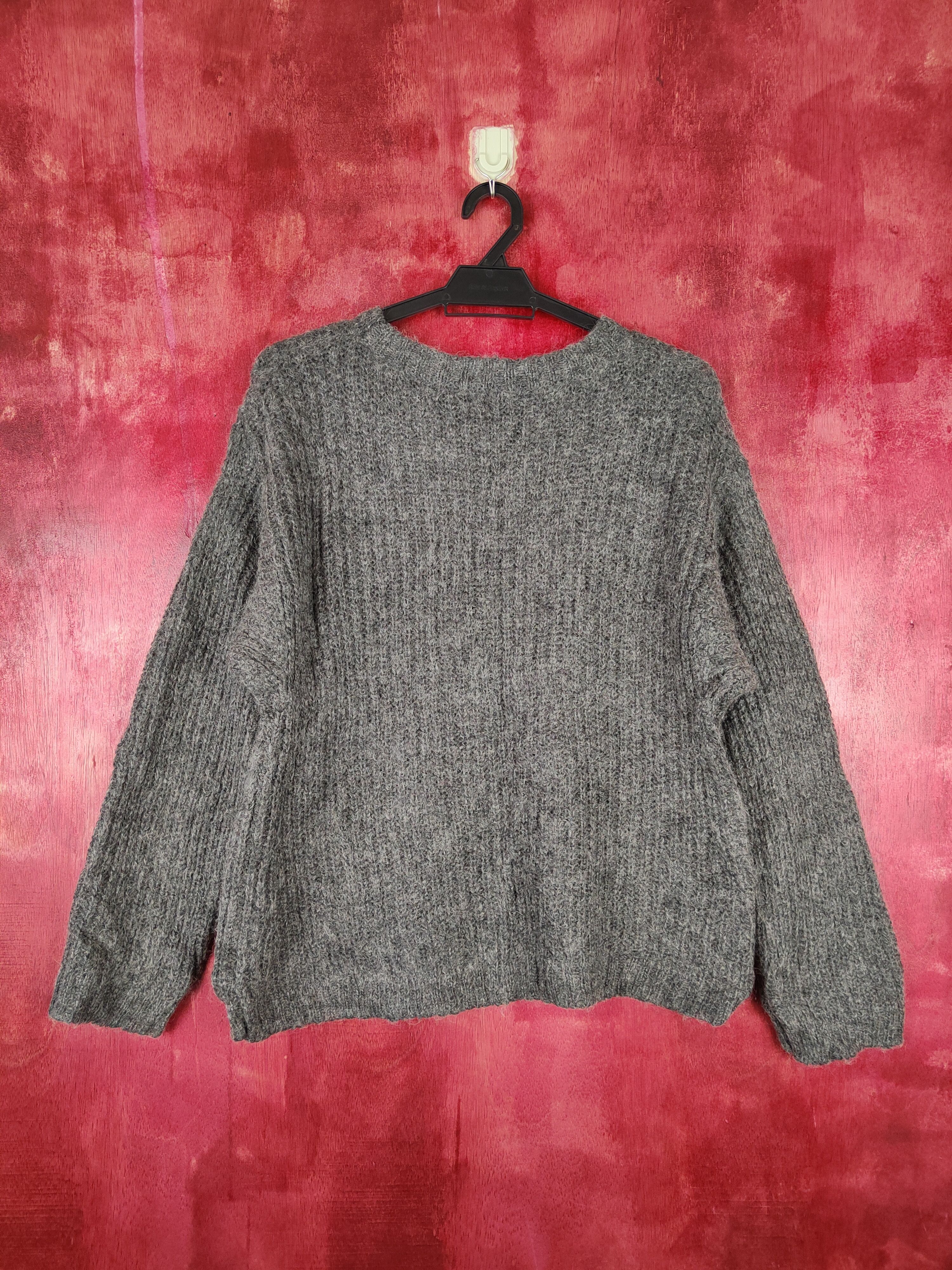 Homespun Knitwear × Japanese Brand × Uniqlo Uniqlo Gray plain Knitwear mohair japan #5255 Size US M / EU 48-50 / 2 - 6 Thumbnail