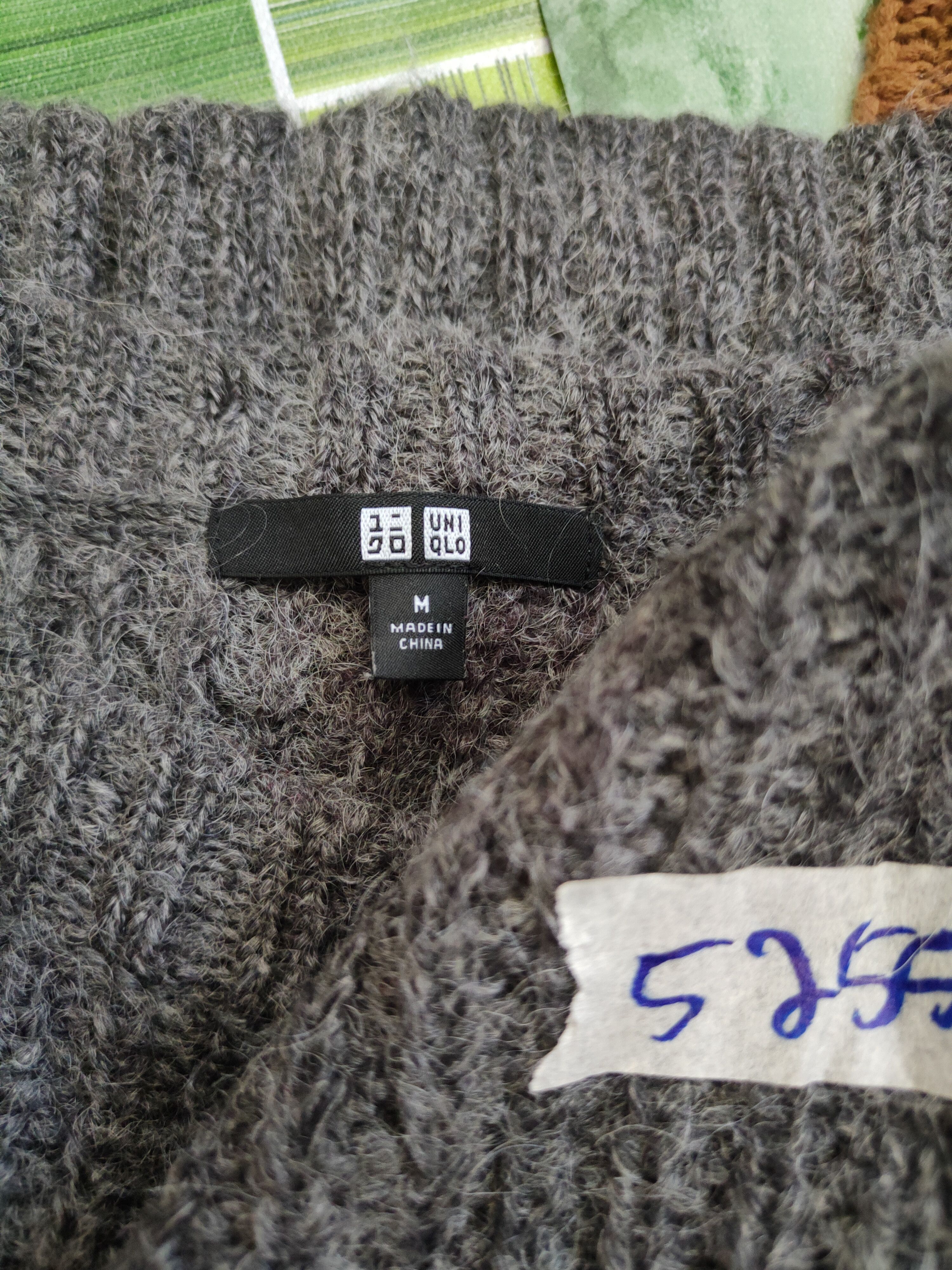Homespun Knitwear × Japanese Brand × Uniqlo Uniqlo Gray plain Knitwear mohair japan #5255 Size US M / EU 48-50 / 2 - 10 Thumbnail