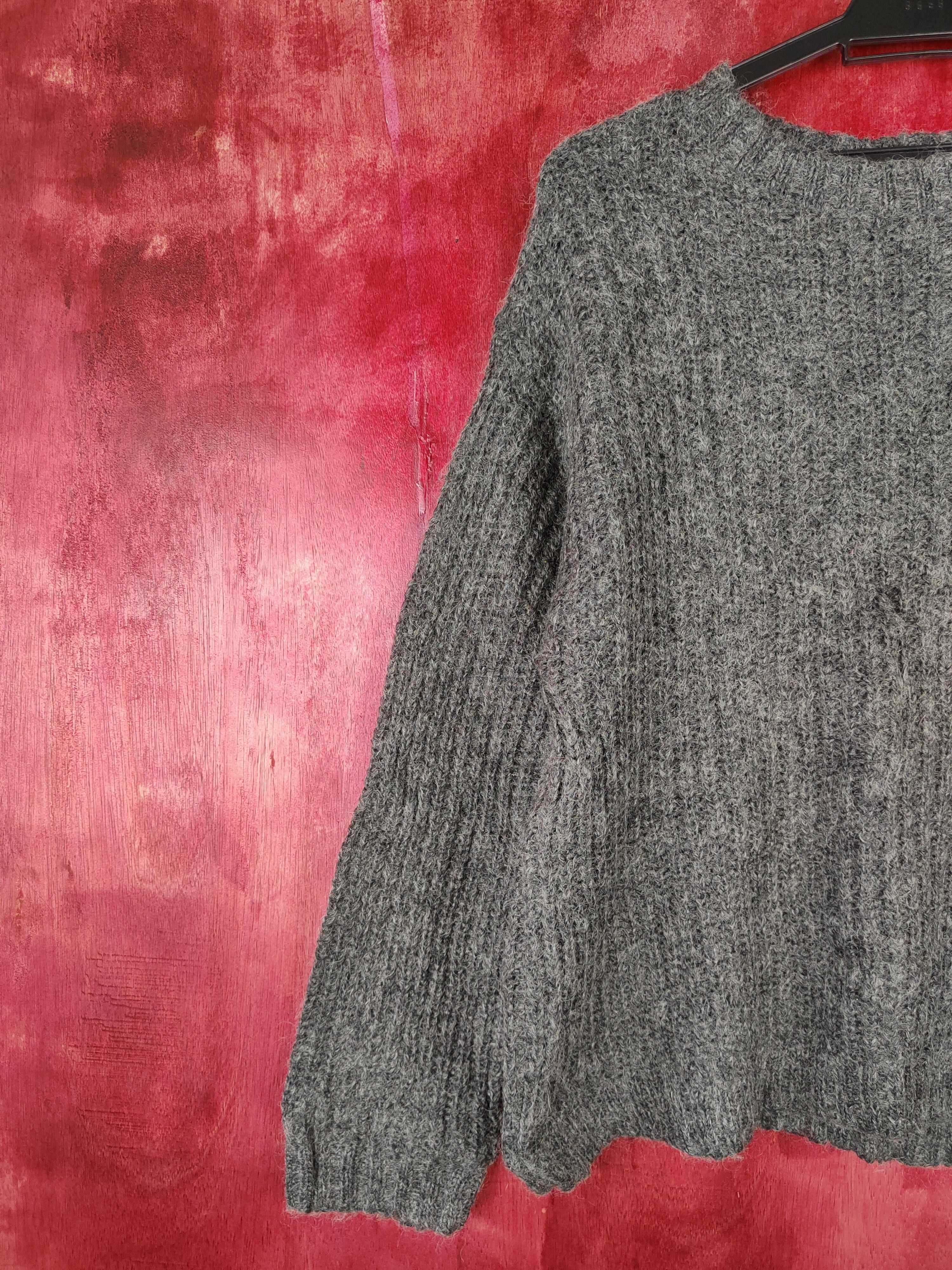 Homespun Knitwear × Japanese Brand × Uniqlo Uniqlo Gray plain Knitwear mohair japan #5255 Size US M / EU 48-50 / 2 - 4 Thumbnail