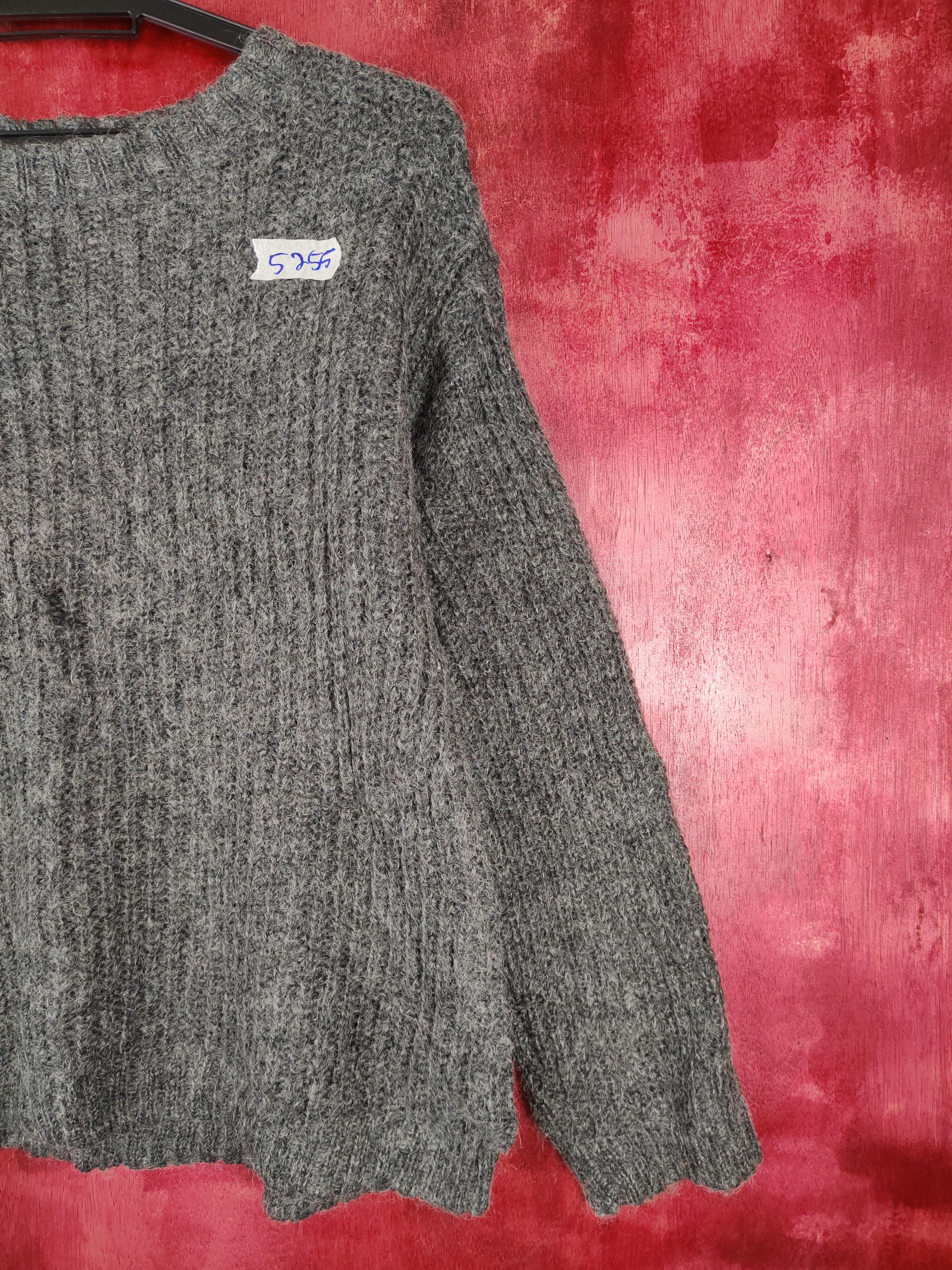 Homespun Knitwear × Japanese Brand × Uniqlo Uniqlo Gray plain Knitwear mohair japan #5255 Size US M / EU 48-50 / 2 - 5 Thumbnail