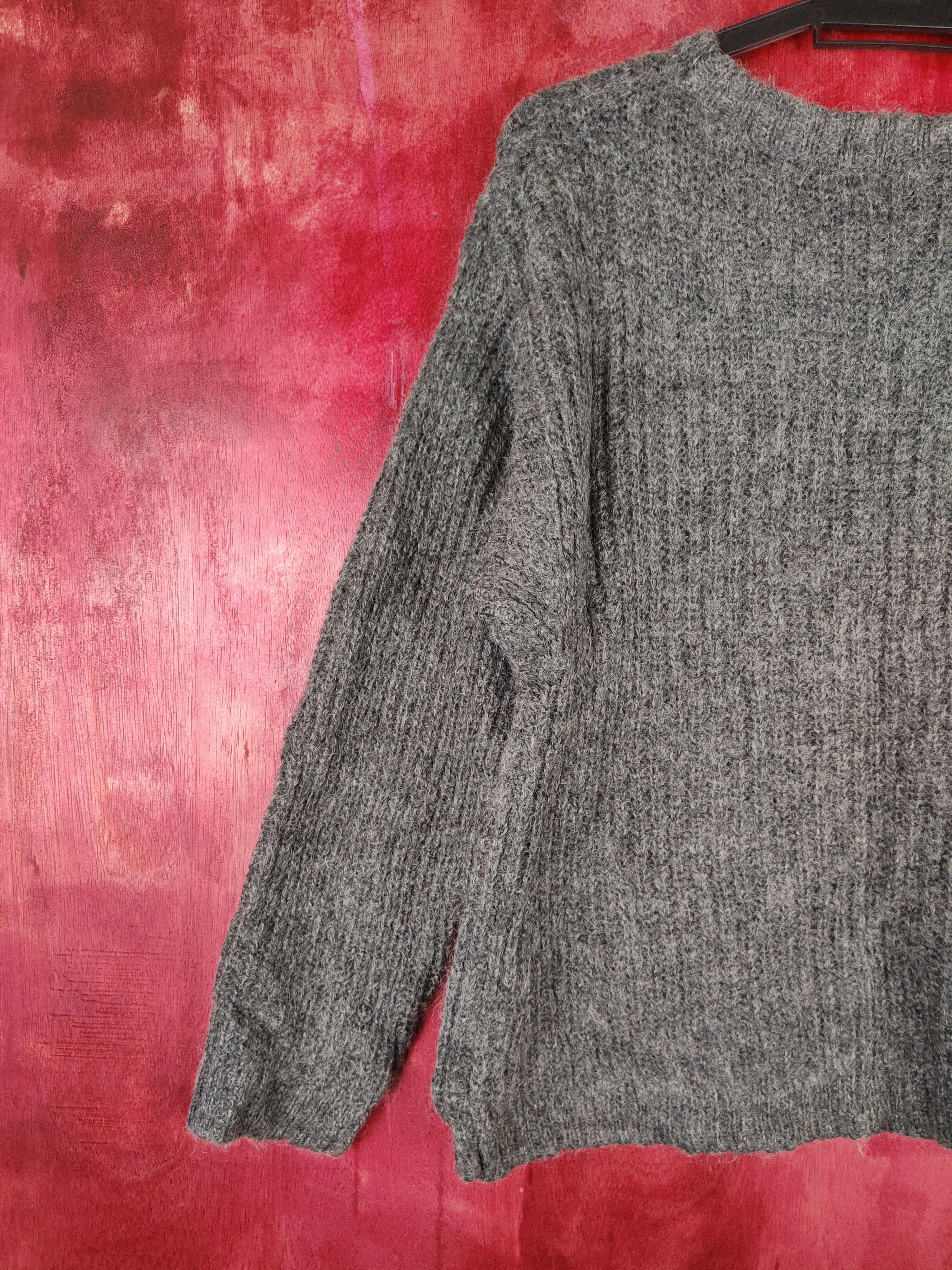 Homespun Knitwear × Japanese Brand × Uniqlo Uniqlo Gray plain Knitwear mohair japan #5255 Size US M / EU 48-50 / 2 - 7 Thumbnail