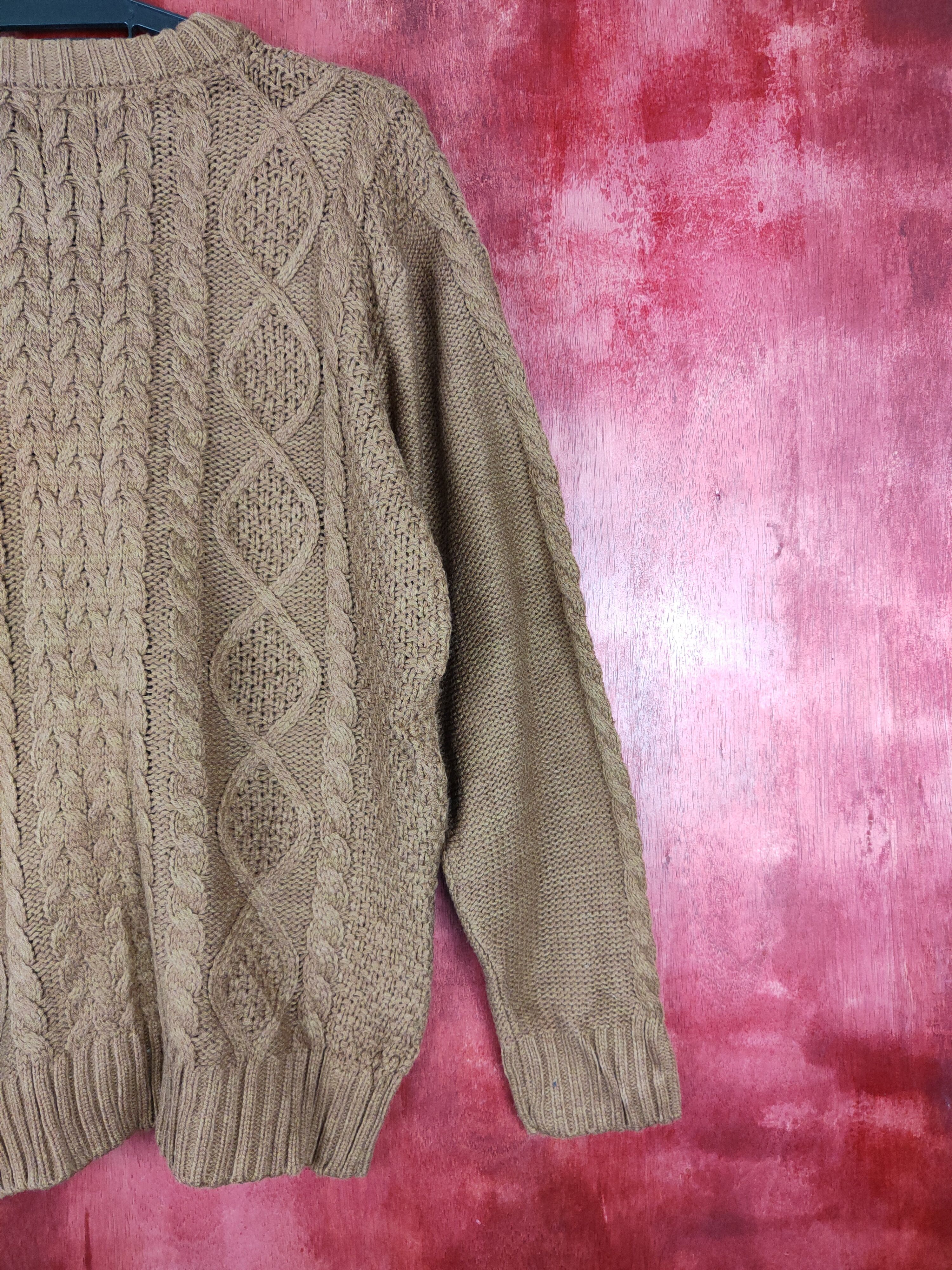Aran Isles Knitwear × Japanese Brand 5zip Five Brown aran isle cable Knitwear #5258 Size US L / EU 52-54 / 3 - 7 Thumbnail