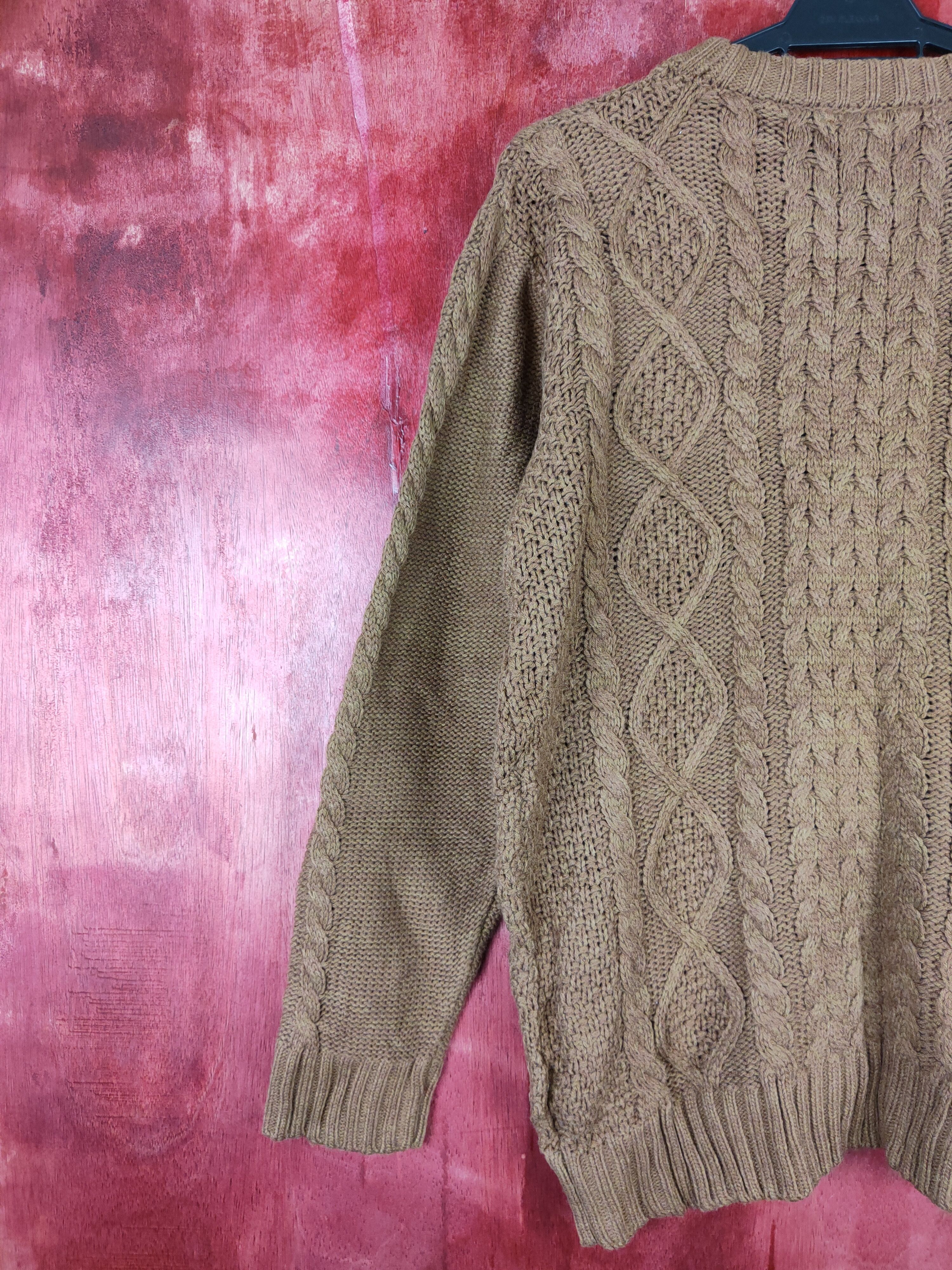 Aran Isles Knitwear × Japanese Brand 5zip Five Brown aran isle cable Knitwear #5258 Size US L / EU 52-54 / 3 - 6 Thumbnail