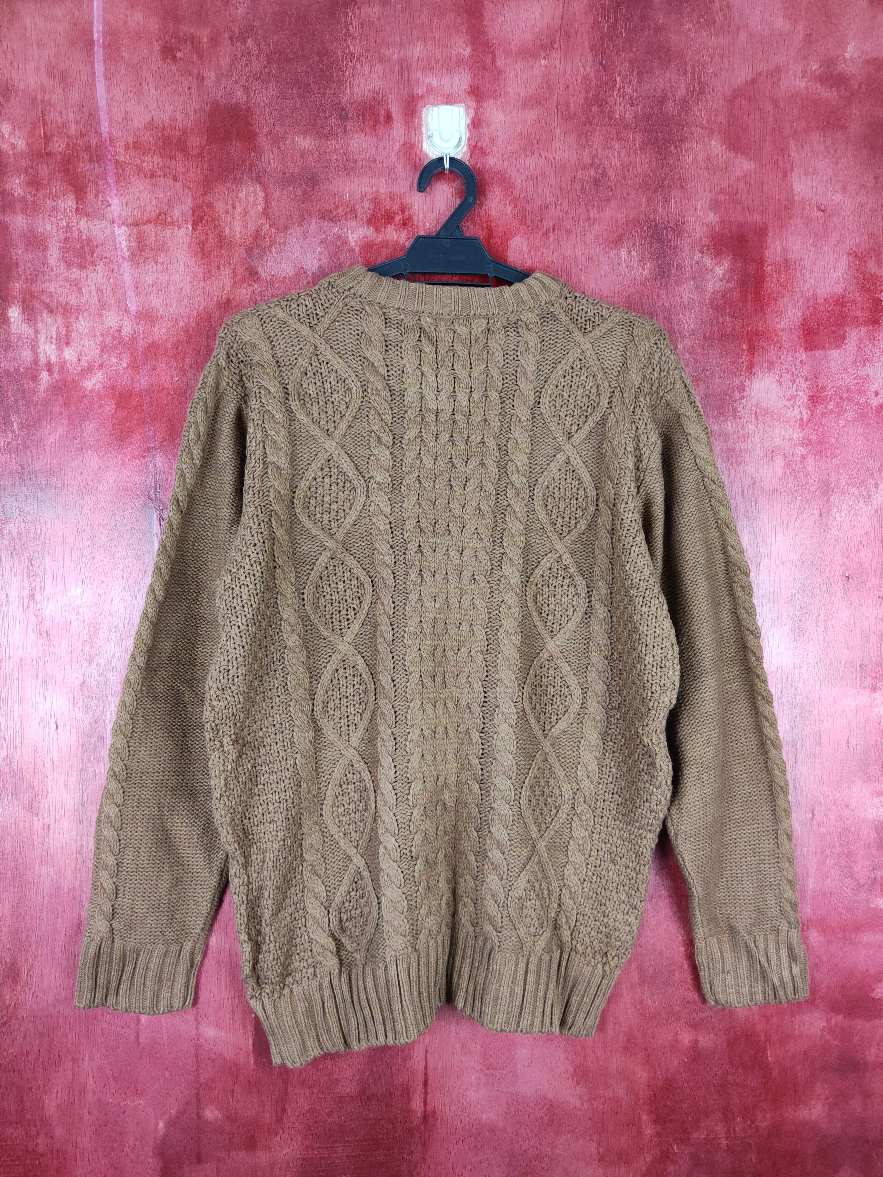 Aran Isles Knitwear × Japanese Brand 5zip Five Brown aran isle cable Knitwear #5258 Size US L / EU 52-54 / 3 - 5 Thumbnail