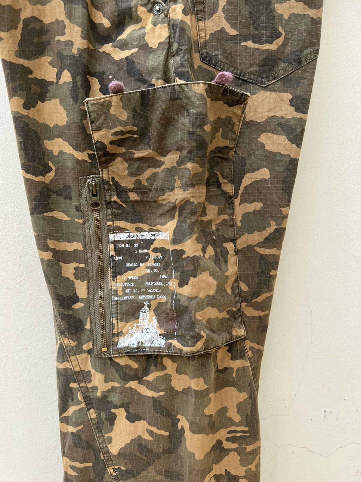 PPFM Vintage PPFM Japan Ripstop Camo Military Cargo Trouser Pant Size US 31 - 21 Thumbnail