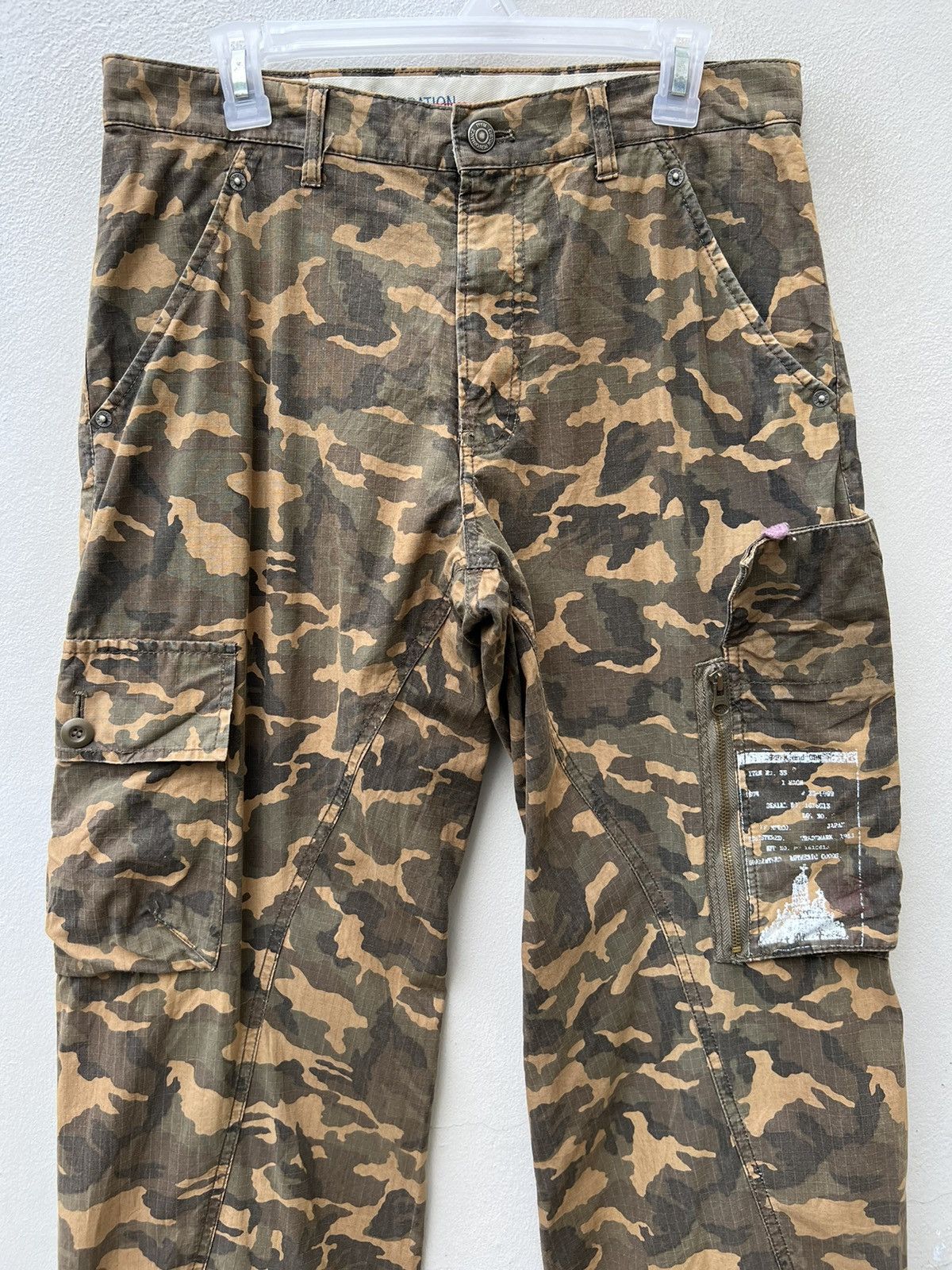 PPFM Vintage PPFM Japan Ripstop Camo Military Cargo Trouser Pant Size US 31 - 7 Thumbnail