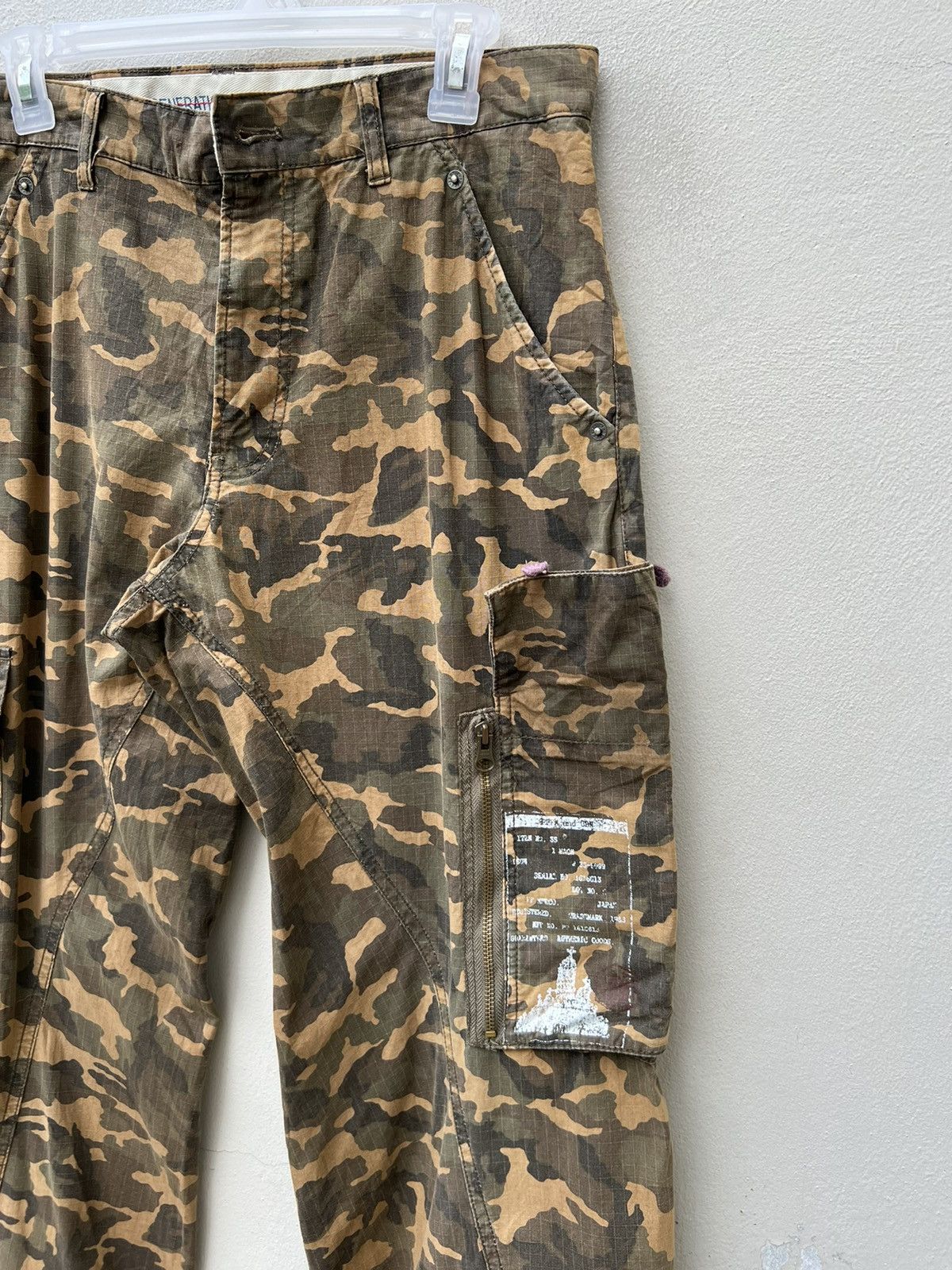 PPFM Vintage PPFM Japan Ripstop Camo Military Cargo Trouser Pant Size US 31 - 11 Thumbnail