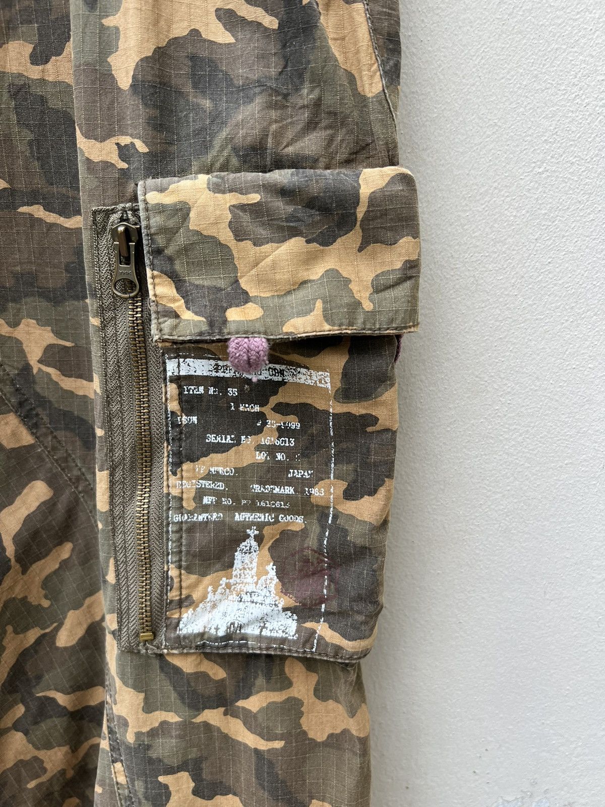 PPFM Vintage PPFM Japan Ripstop Camo Military Cargo Trouser Pant Size US 31 - 13 Thumbnail
