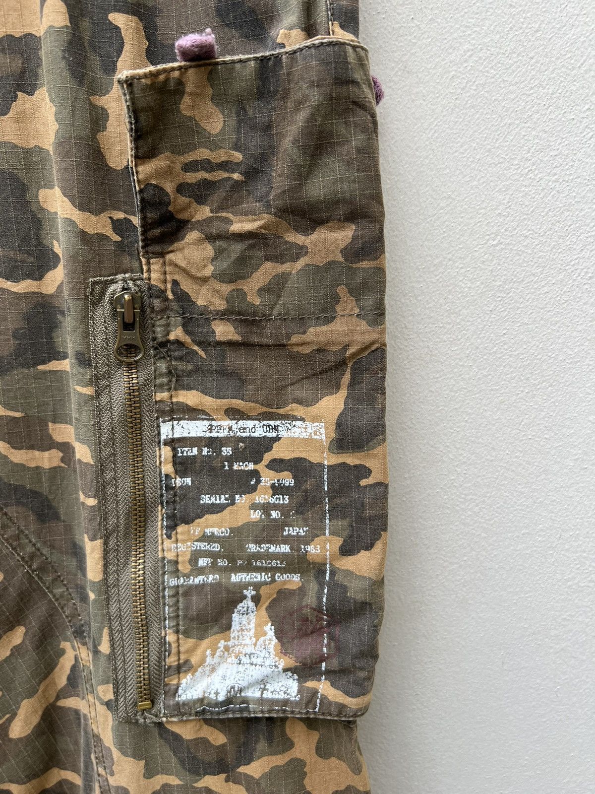 PPFM Vintage PPFM Japan Ripstop Camo Military Cargo Trouser Pant Size US 31 - 12 Thumbnail