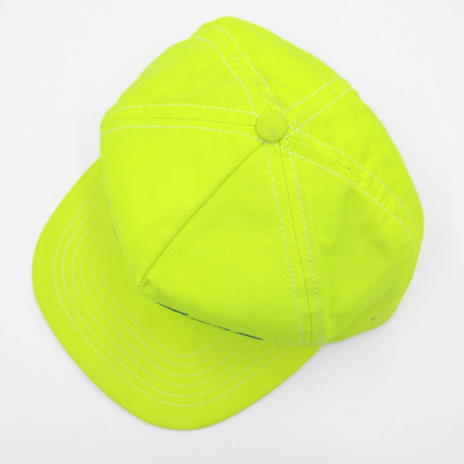 Vintage Vintage Goodyear Tires Snapback Trucker Hat Neon Green USA Size ONE SIZE - 4 Thumbnail