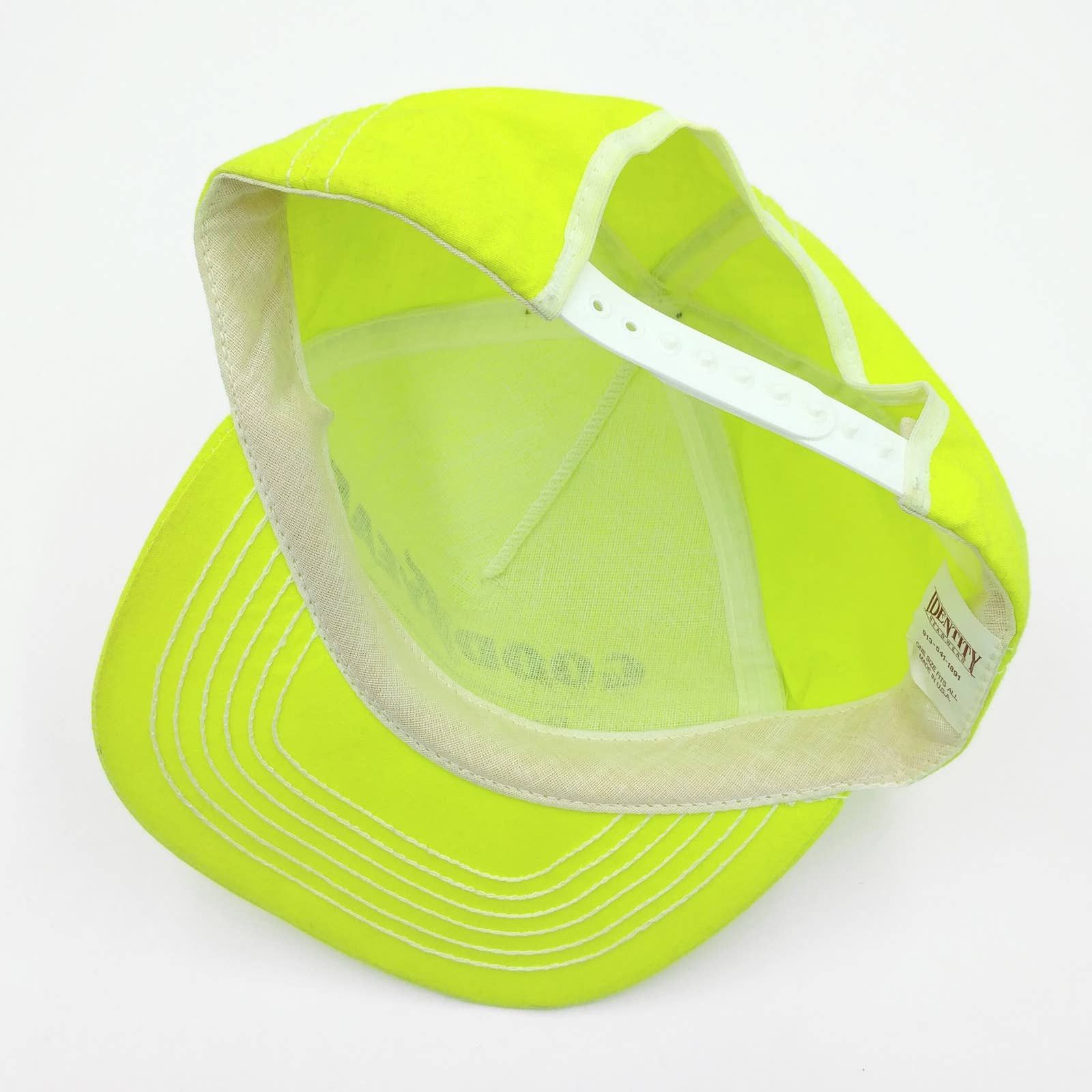 Vintage Vintage Goodyear Tires Snapback Trucker Hat Neon Green USA Size ONE SIZE - 8 Thumbnail