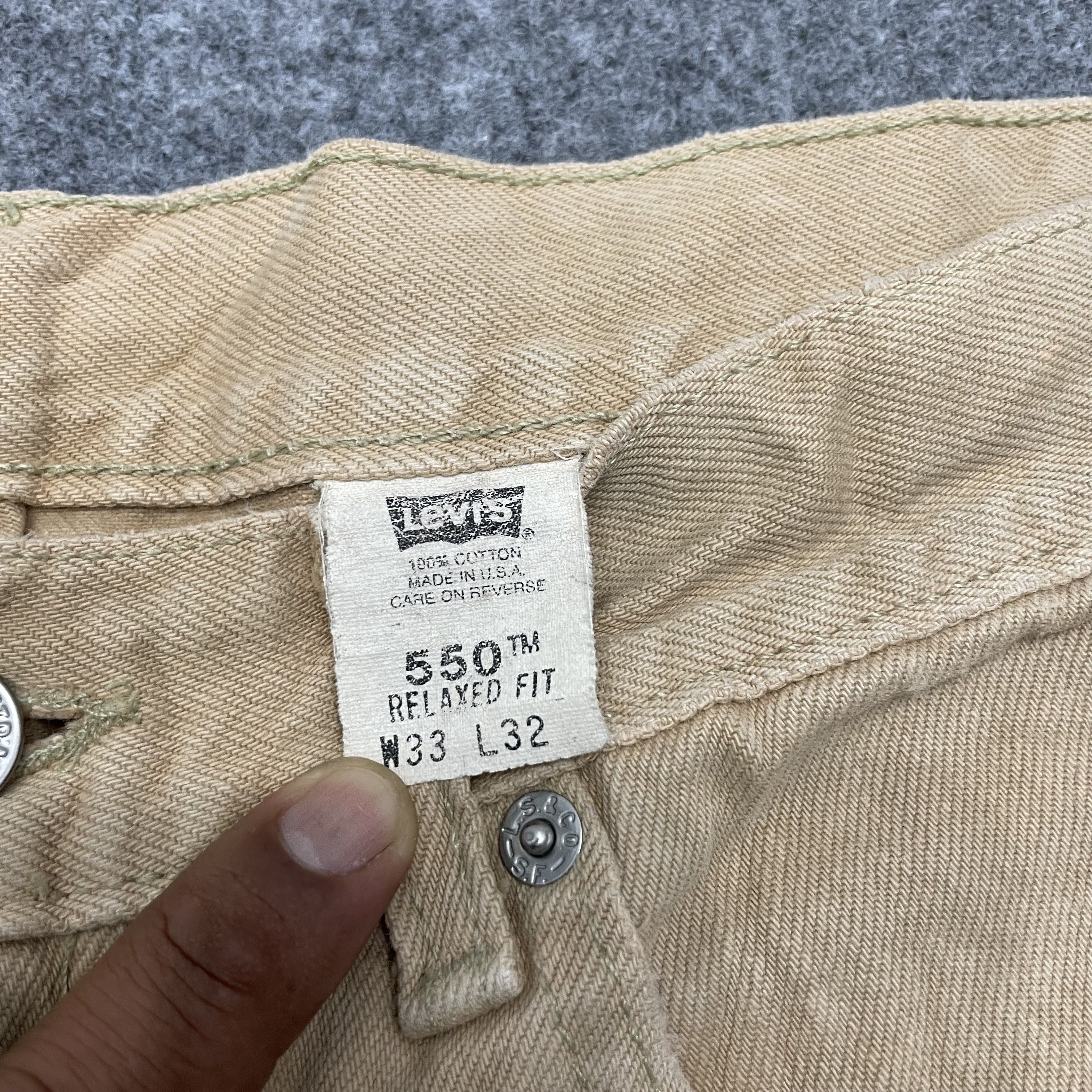 Levi's × Vintage Vintage Levi's 550 Cream Single R Size 32 -wc064 Size US 32 / EU 48 - 3 Thumbnail