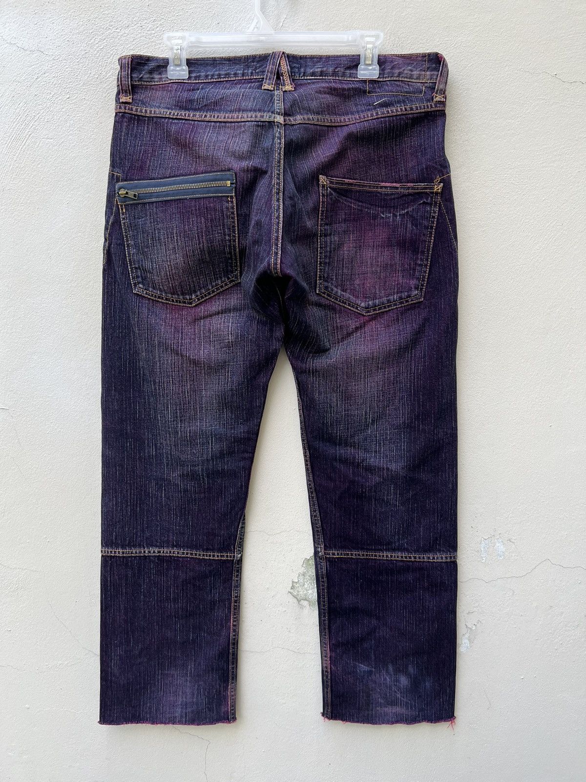 Vintage WHATZIS Japan Coloured Denim 8 Pocket Stretch Jeans Size US 34 / EU 50 - 13 Thumbnail