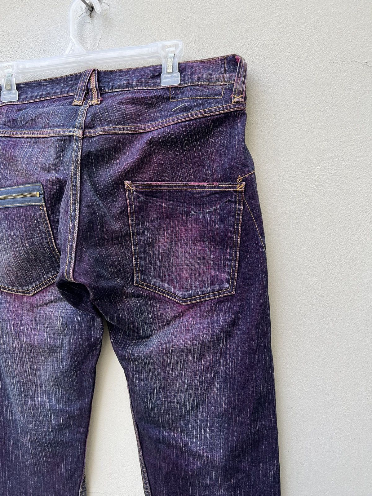 Vintage WHATZIS Japan Coloured Denim 8 Pocket Stretch Jeans Size US 34 / EU 50 - 16 Thumbnail