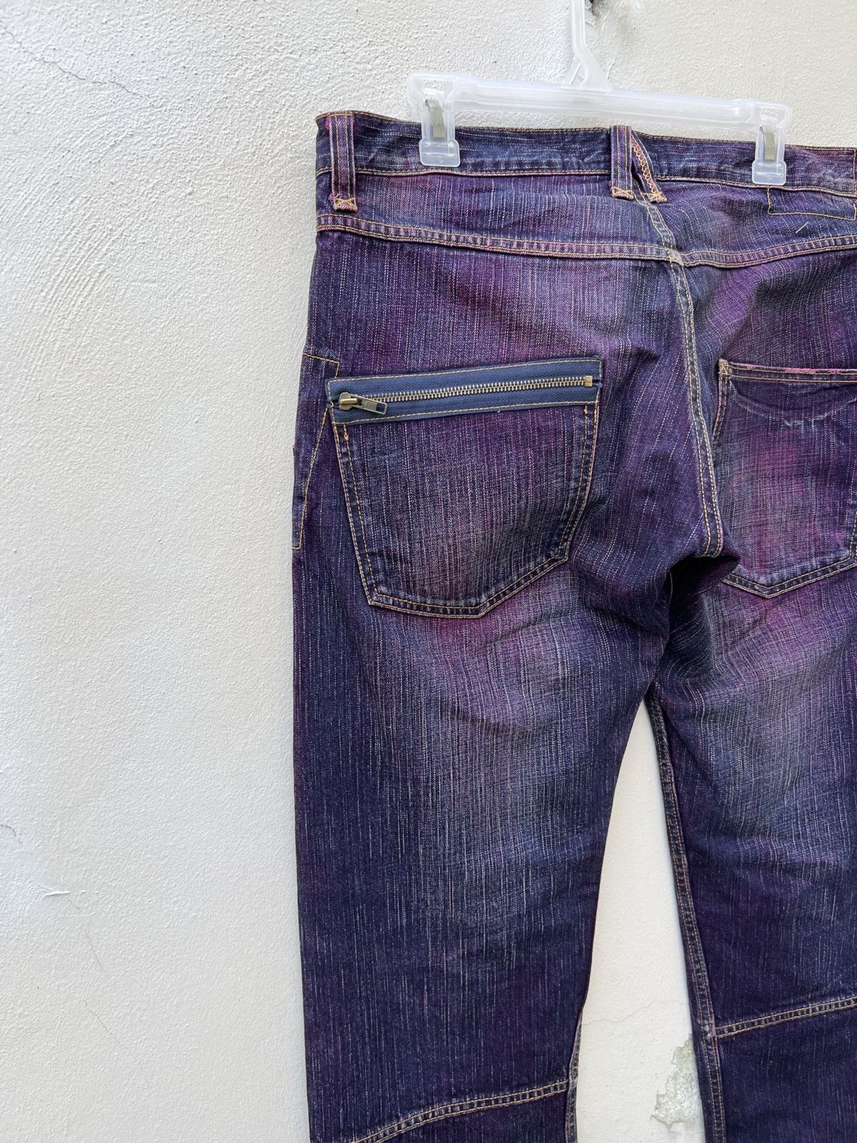 Vintage WHATZIS Japan Coloured Denim 8 Pocket Stretch Jeans Size US 34 / EU 50 - 14 Thumbnail