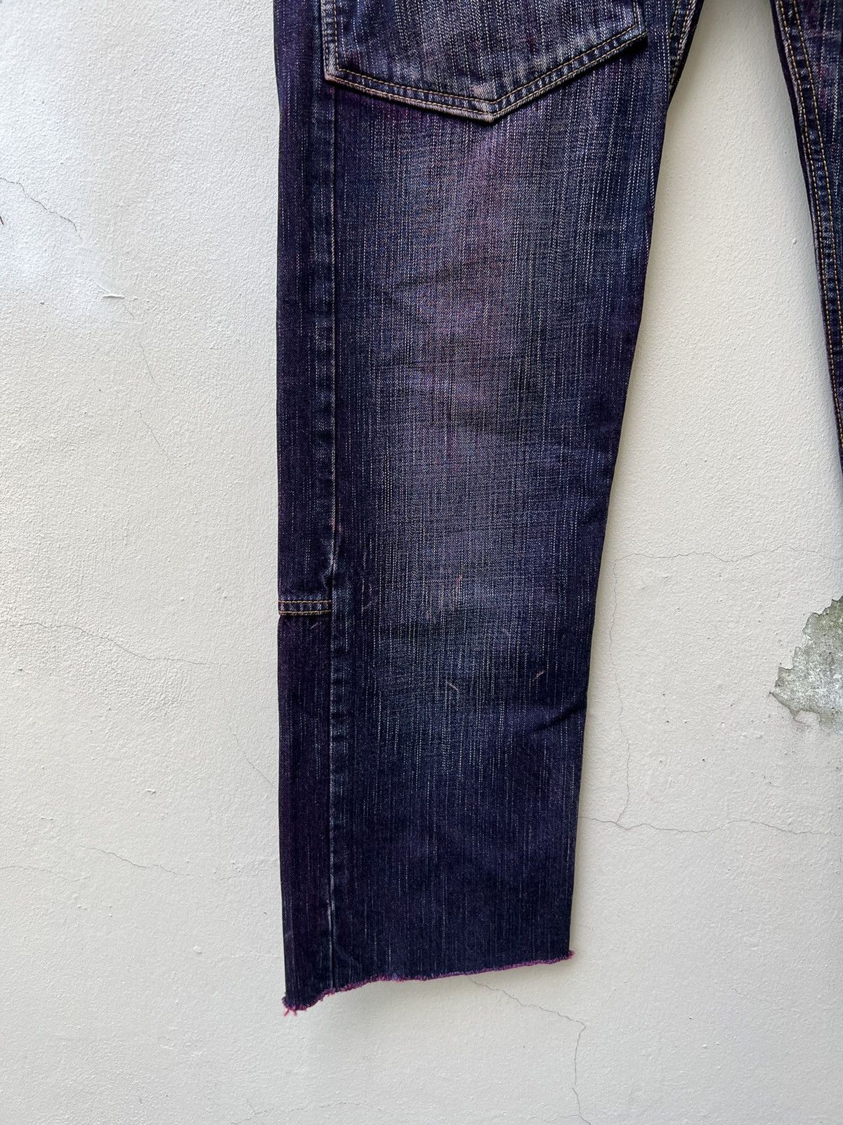 Vintage WHATZIS Japan Coloured Denim 8 Pocket Stretch Jeans Size US 34 / EU 50 - 8 Thumbnail