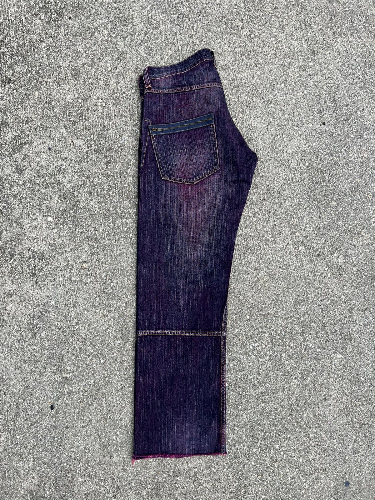 Vintage WHATZIS Japan Coloured Denim 8 Pocket Stretch Jeans Size US 34 / EU 50 - 3 Thumbnail