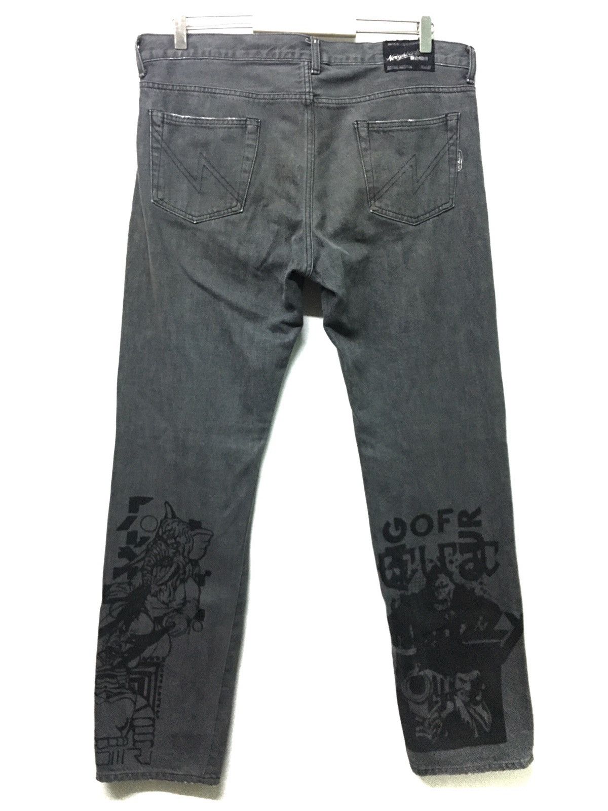 image of Neighborhood Salvage Printed Art Anime in Grey, Men's (Size 38)