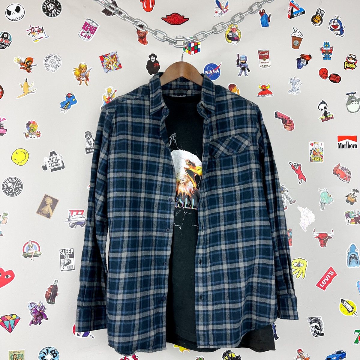 Flannel × Vintage Vintage Travis Scott Style Plaid Flannel Size US M / EU 48-50 / 2 - 1 Thumbnail