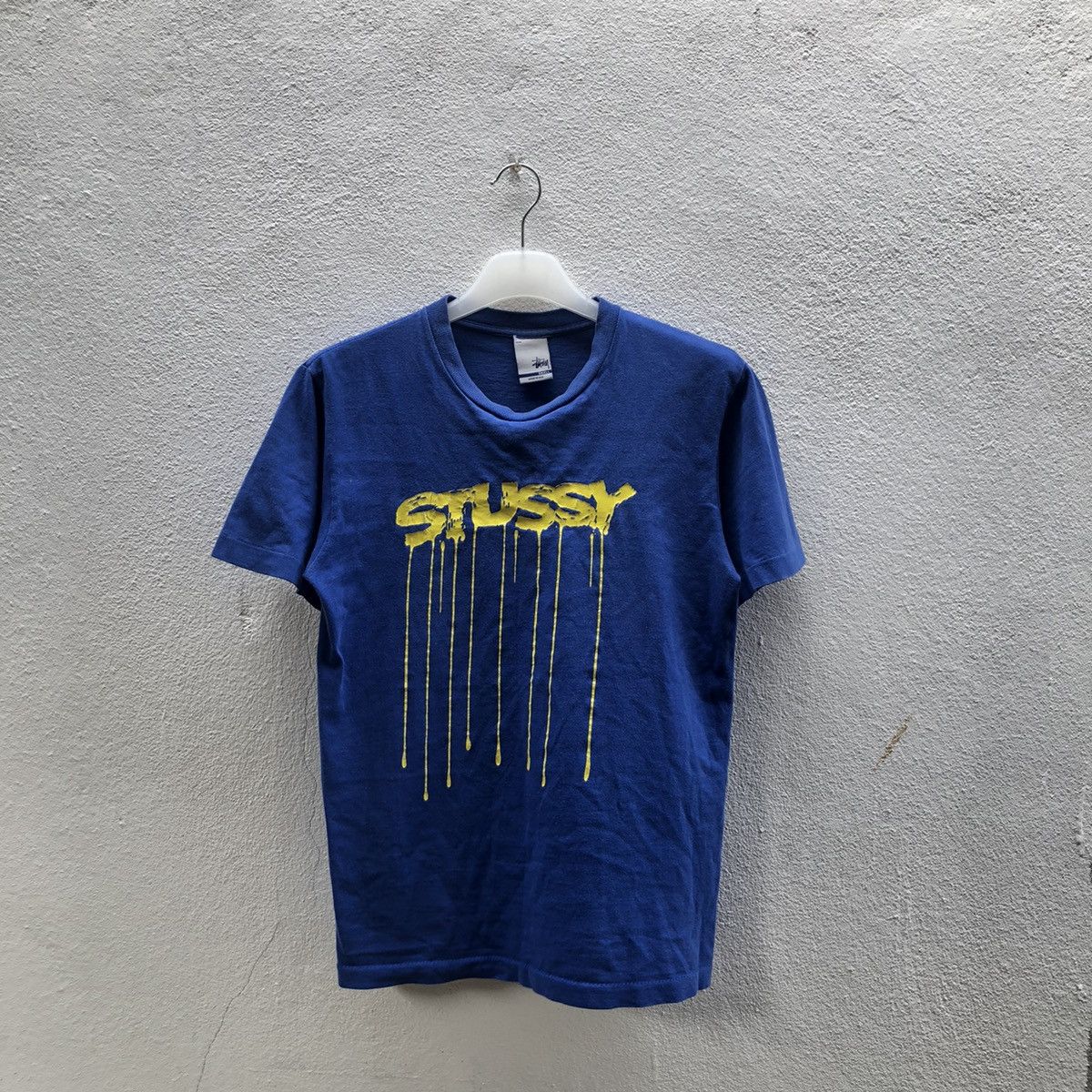 Vintage Stussy Splash Paint Box Logo factory Tee 90s