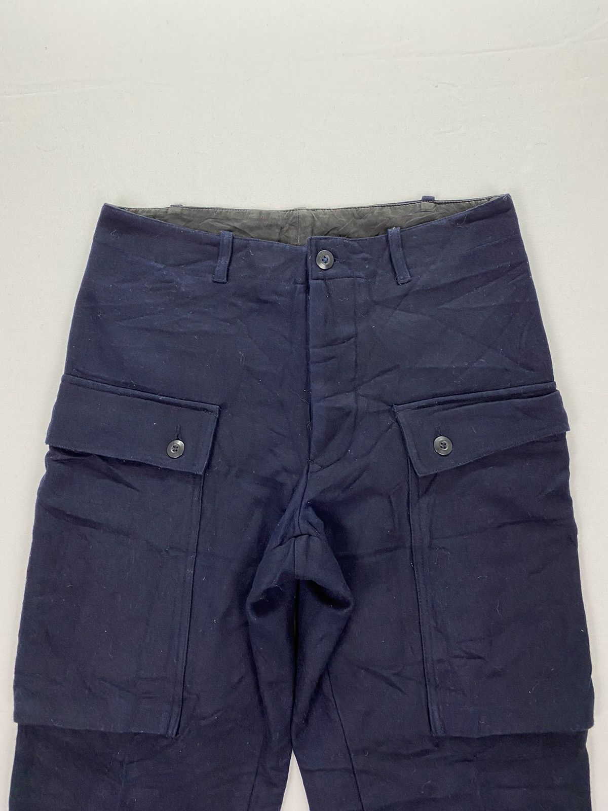 Japanese Brand Check Point Wool Cropped Cargos Size US 31 - 3 Thumbnail