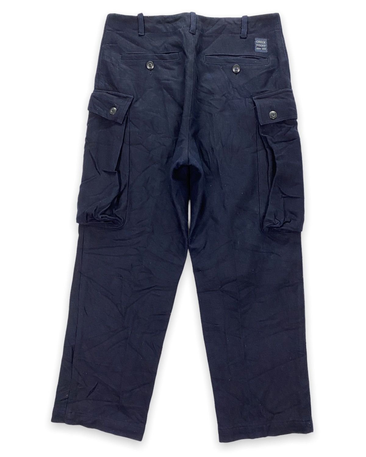 Japanese Brand Check Point Wool Cropped Cargos Size US 31 - 1 Thumbnail
