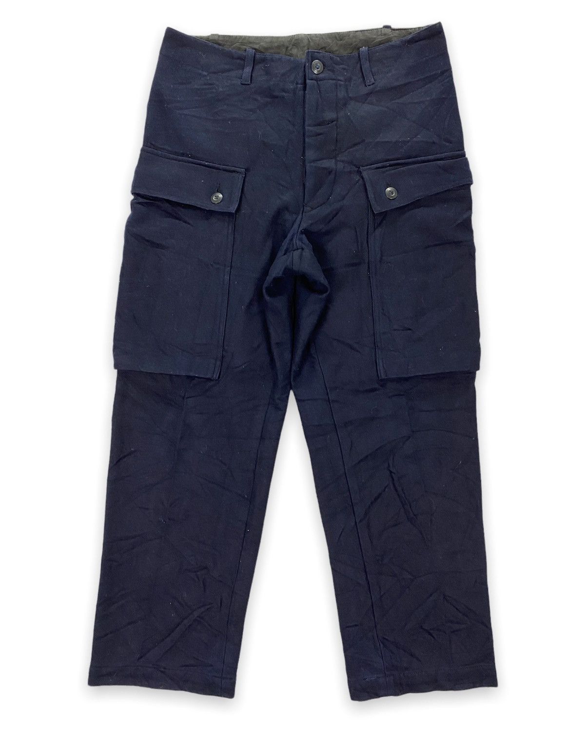 Japanese Brand Check Point Wool Cropped Cargos Size US 31 - 2 Thumbnail