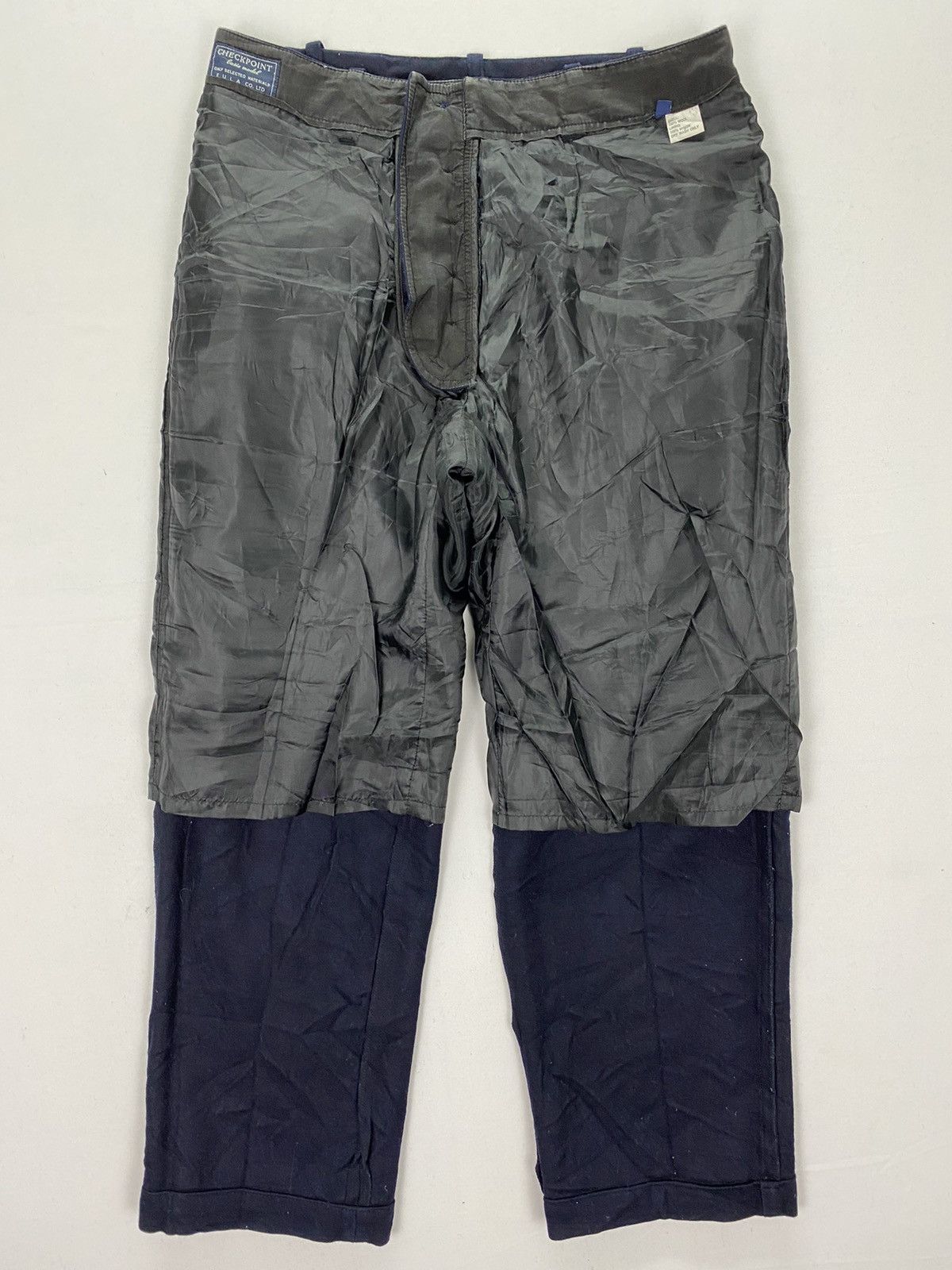 Japanese Brand Check Point Wool Cropped Cargos Size US 31 - 12 Thumbnail
