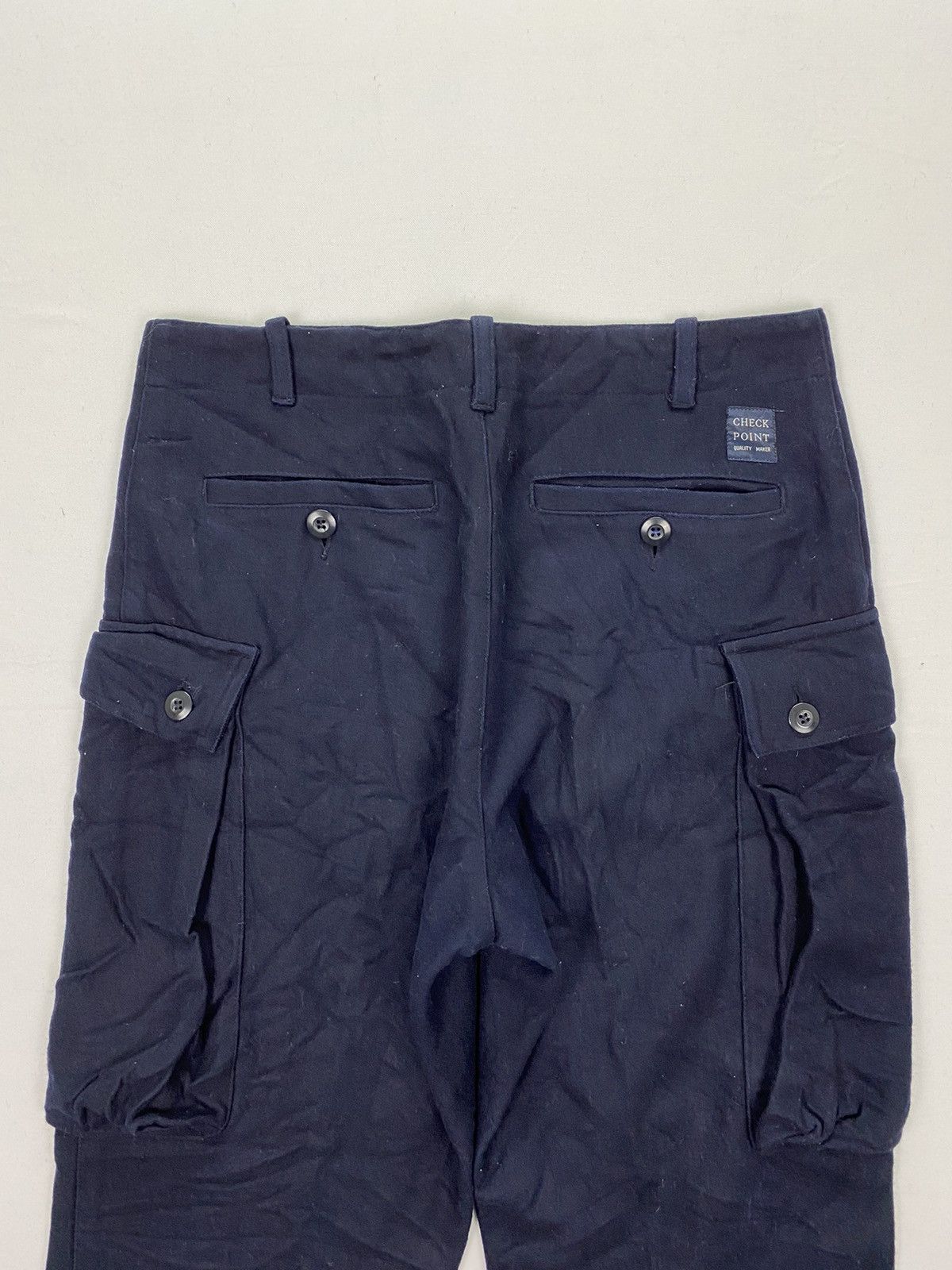 Japanese Brand Check Point Wool Cropped Cargos Size US 31 - 4 Thumbnail