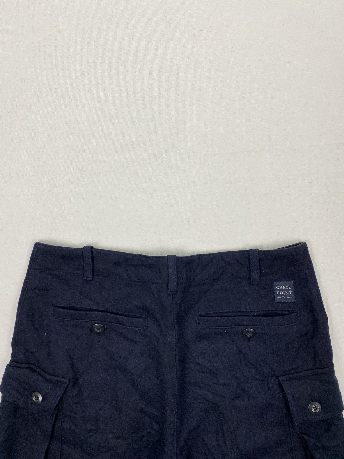 Japanese Brand Check Point Wool Cropped Cargos Size US 31 - 6 Thumbnail