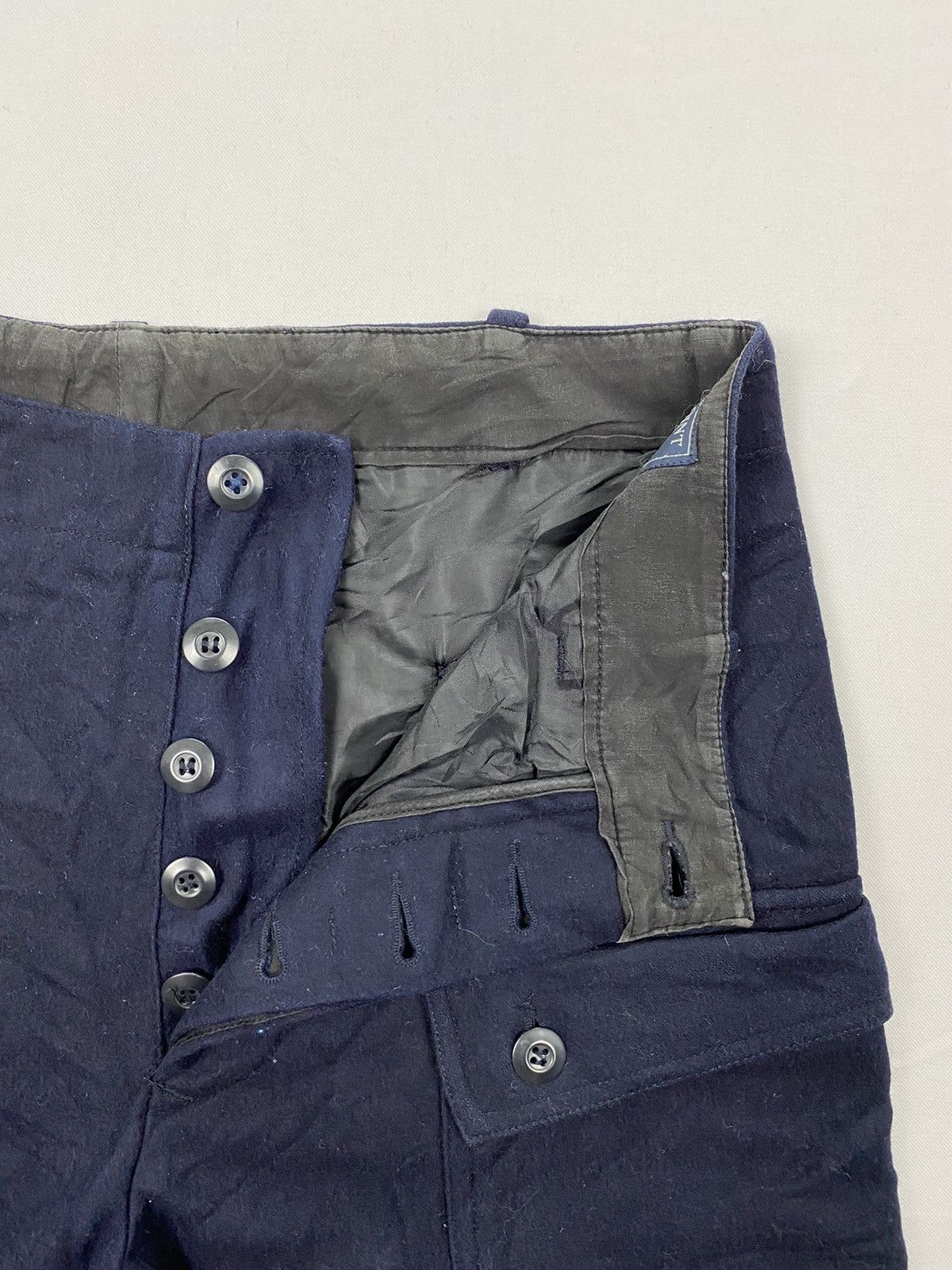 Japanese Brand Check Point Wool Cropped Cargos Size US 31 - 10 Thumbnail