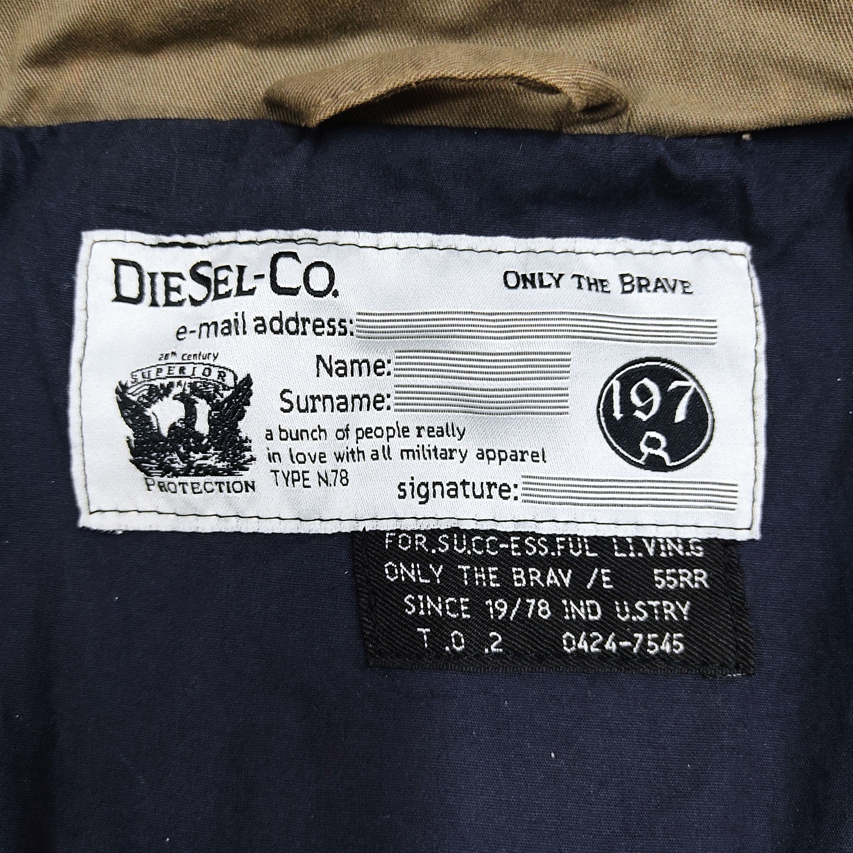 Diesel DIESEL Only The Brave 55RR Rugged Military Jacket Size US L / EU 52-54 / 3 - 8 Thumbnail