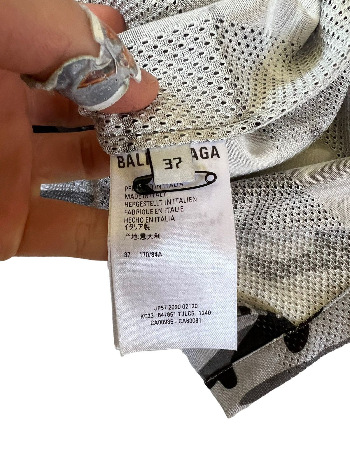 Balenciaga Sz37 Oversized Camo Jersey Shirt Size US XL / EU 56 / 4 - 8 Thumbnail