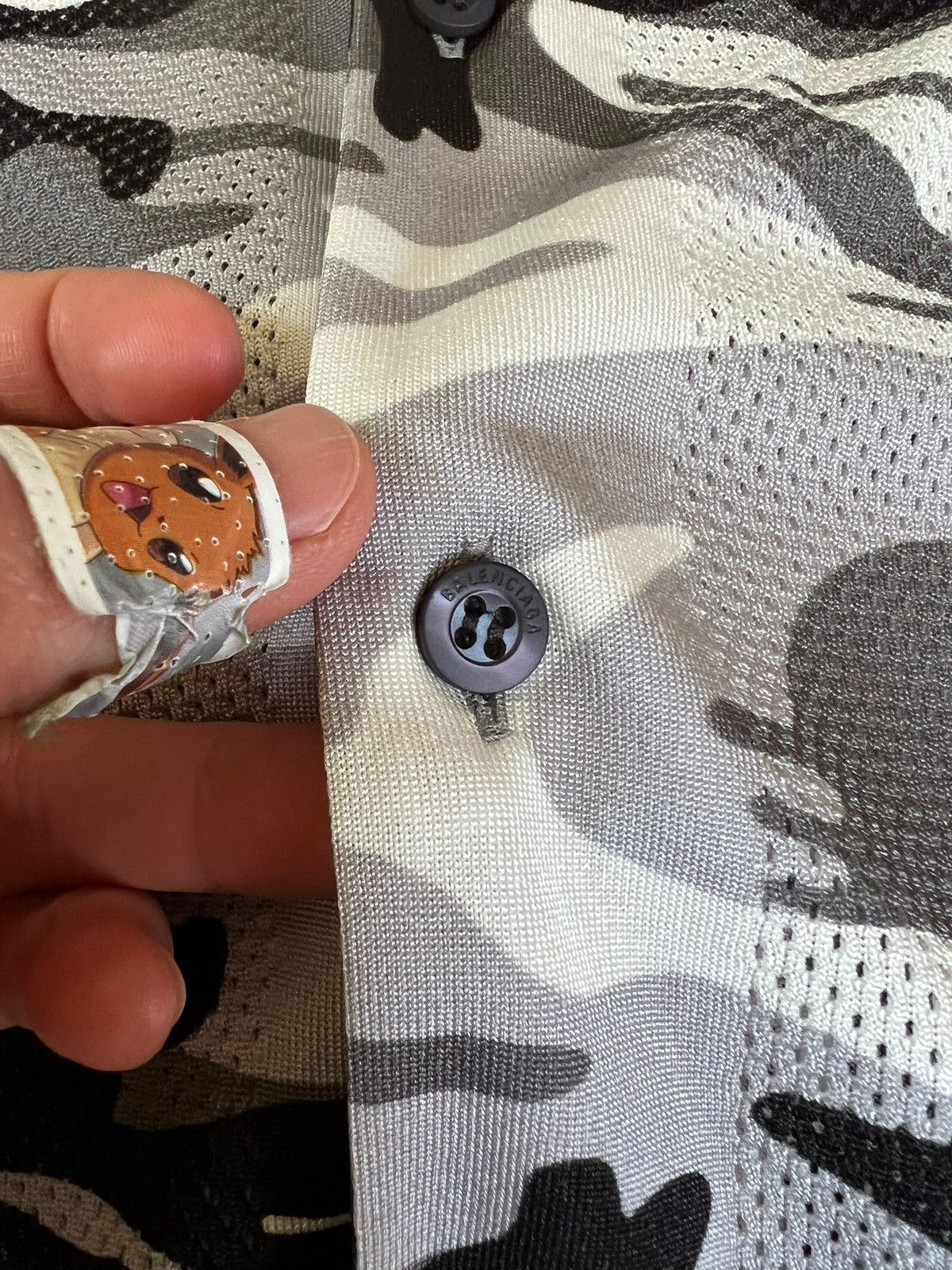 Balenciaga Sz37 Oversized Camo Jersey Shirt Size US XL / EU 56 / 4 - 7 Thumbnail