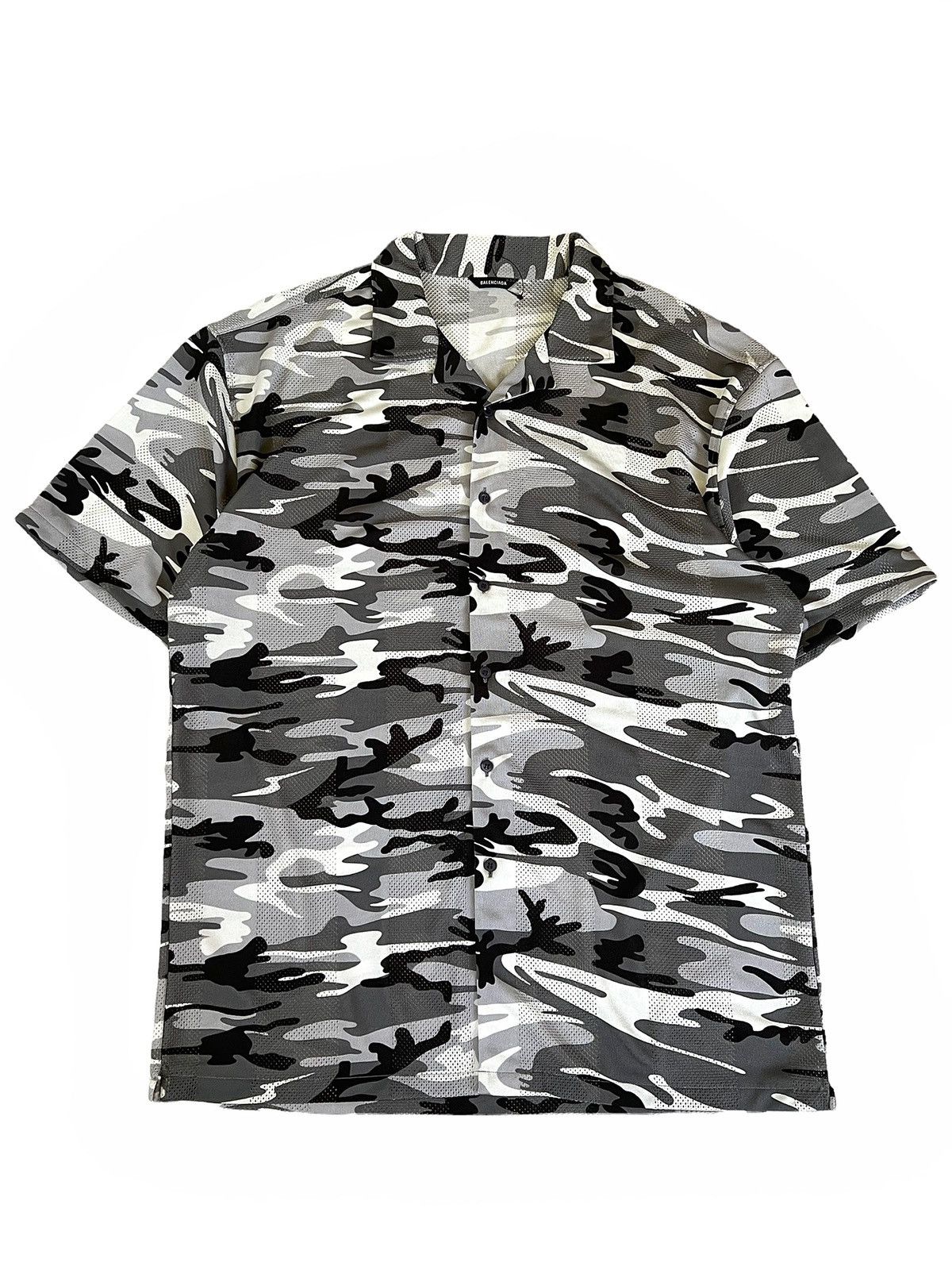 Balenciaga Sz37 Oversized Camo Jersey Shirt Size US XL / EU 56 / 4 - 2 Thumbnail