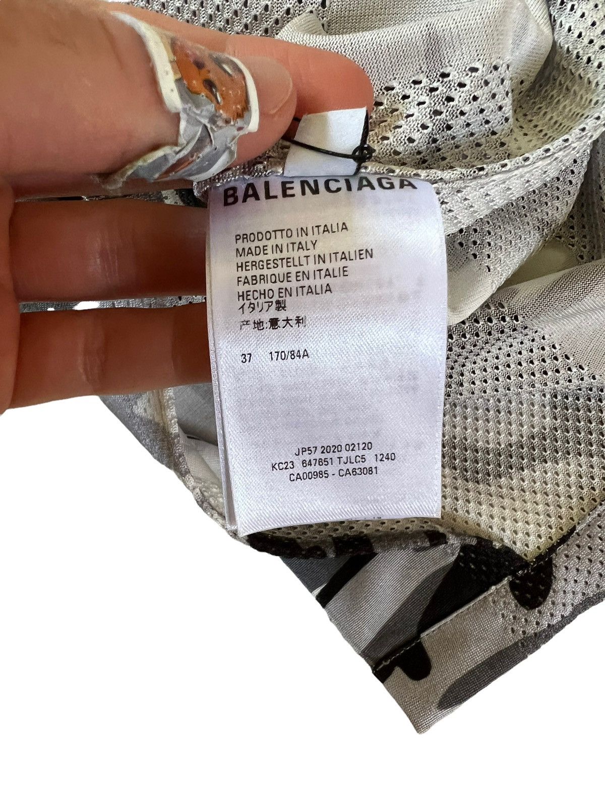 Balenciaga Sz37 Oversized Camo Jersey Shirt Size US XL / EU 56 / 4 - 9 Thumbnail