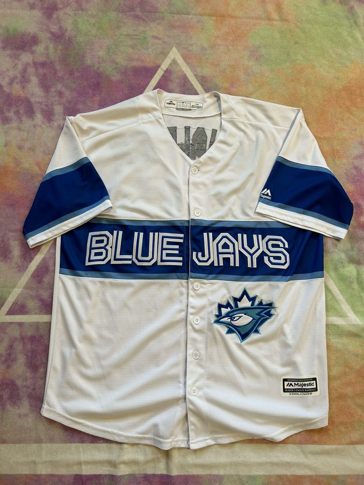 Toronto Blue Jays MLB Jersey Majestic Size L Worn