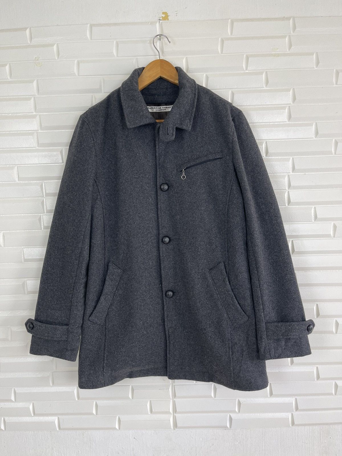 ジャケット・アウター 90s Katharine Hamnett London Wool Jacket Katharine Hamnett London - Fabrice Regenerated Wool Jacket