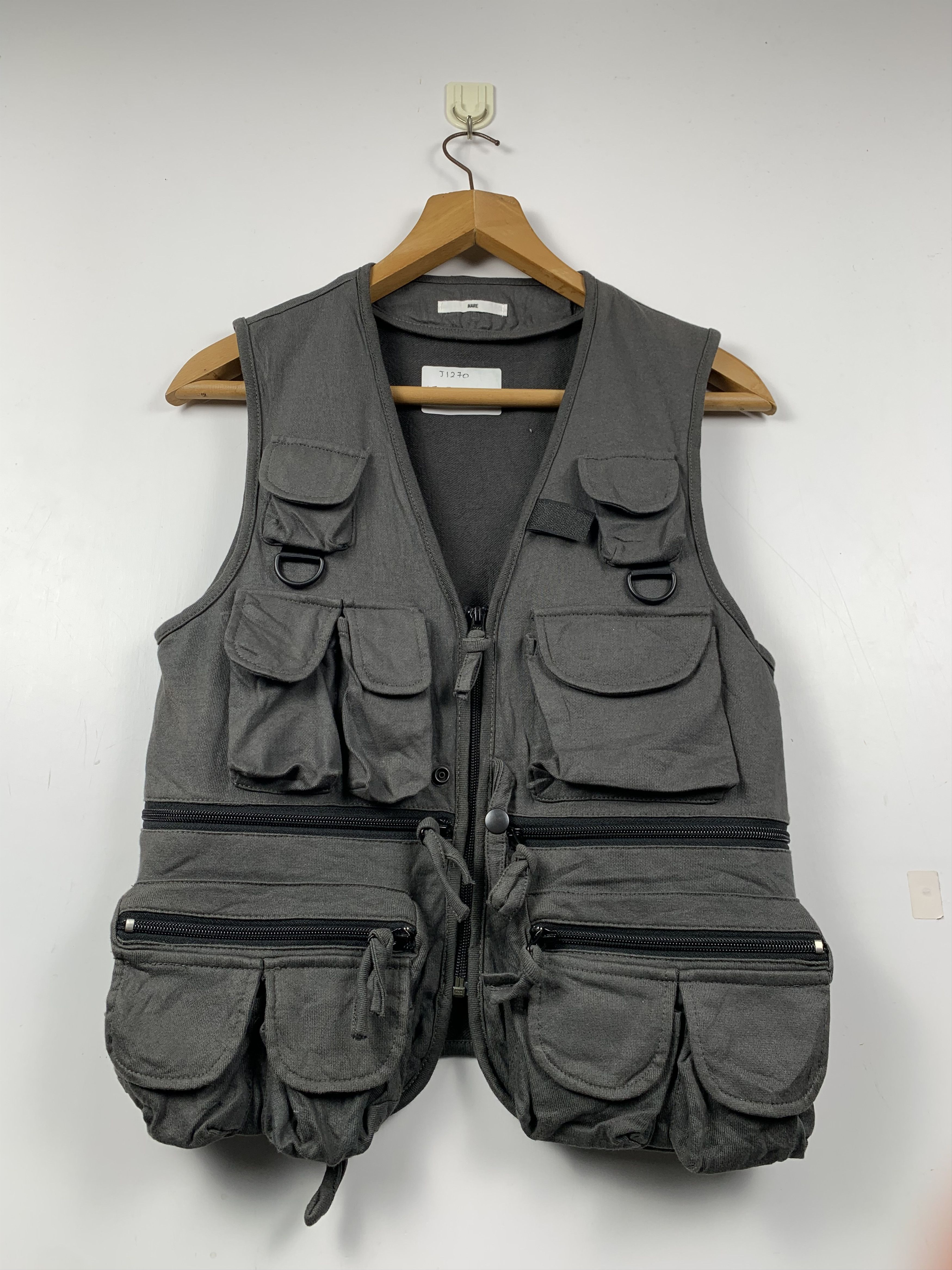 image of Hare Multipocket Tactical Vests in Grey, Men's (Size Small)