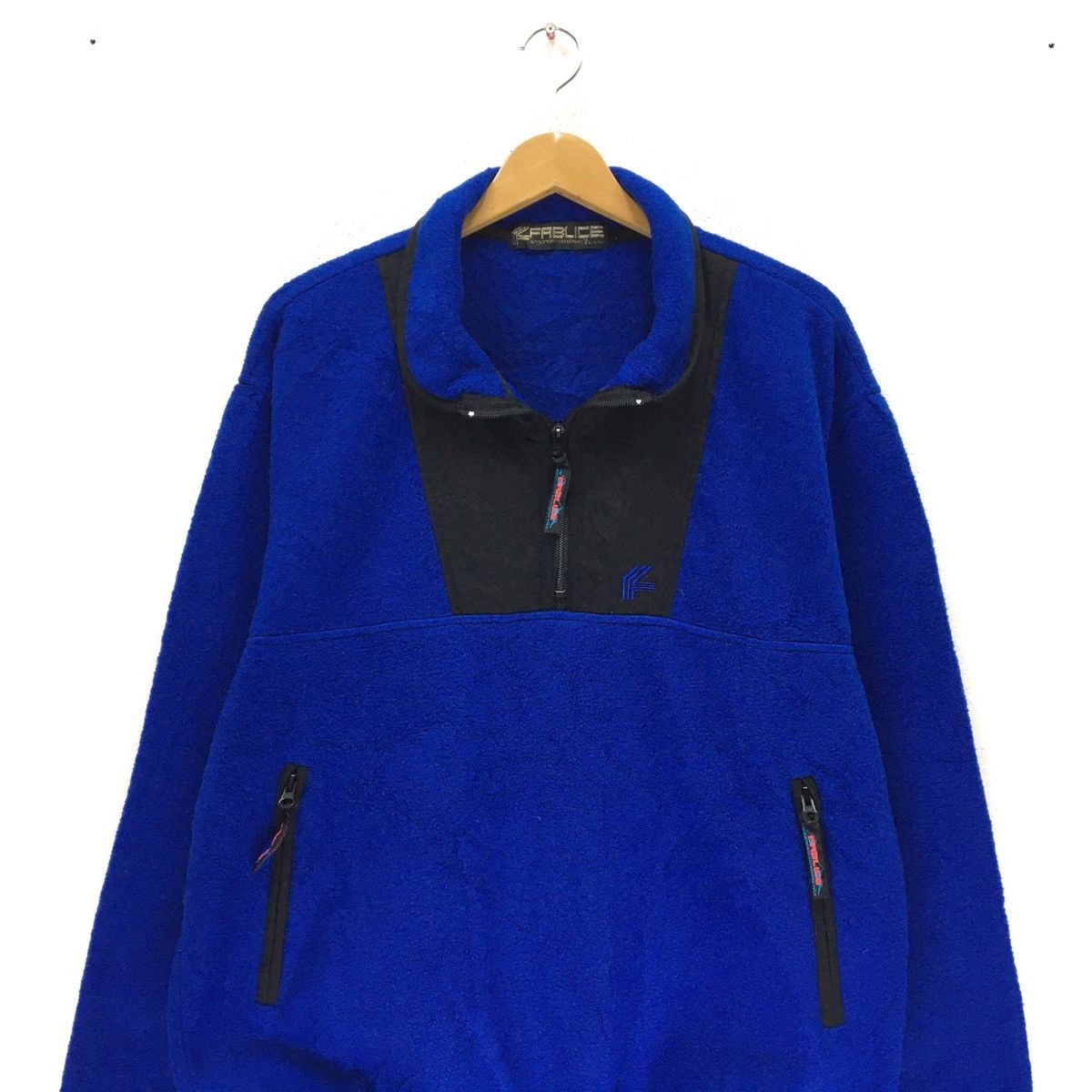 Japanese Brand FABLICE Japan Half Zip Fleece Sweatshirt Size US L / EU 52-54 / 3 - 3 Thumbnail