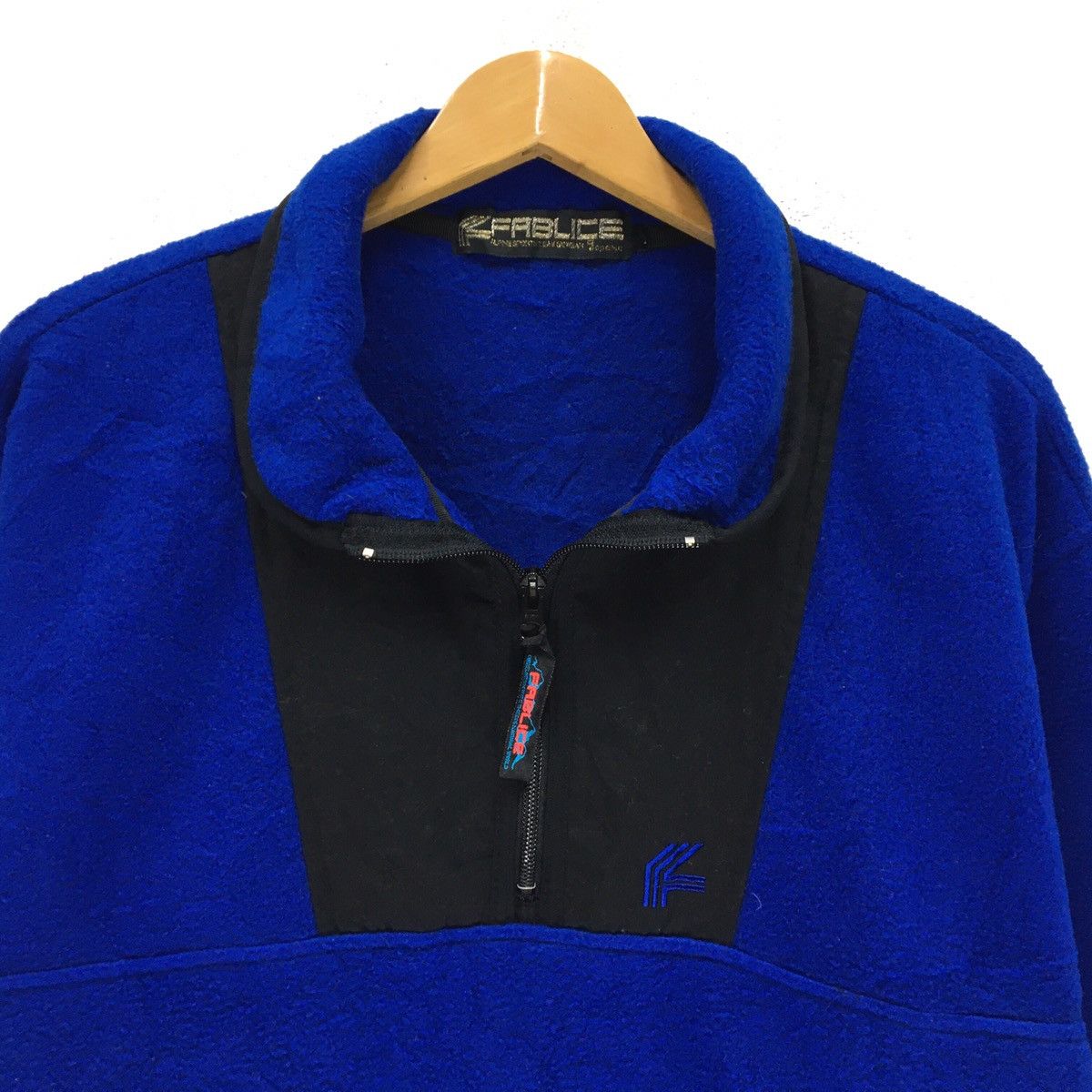 Japanese Brand FABLICE Japan Half Zip Fleece Sweatshirt Size US L / EU 52-54 / 3 - 4 Thumbnail