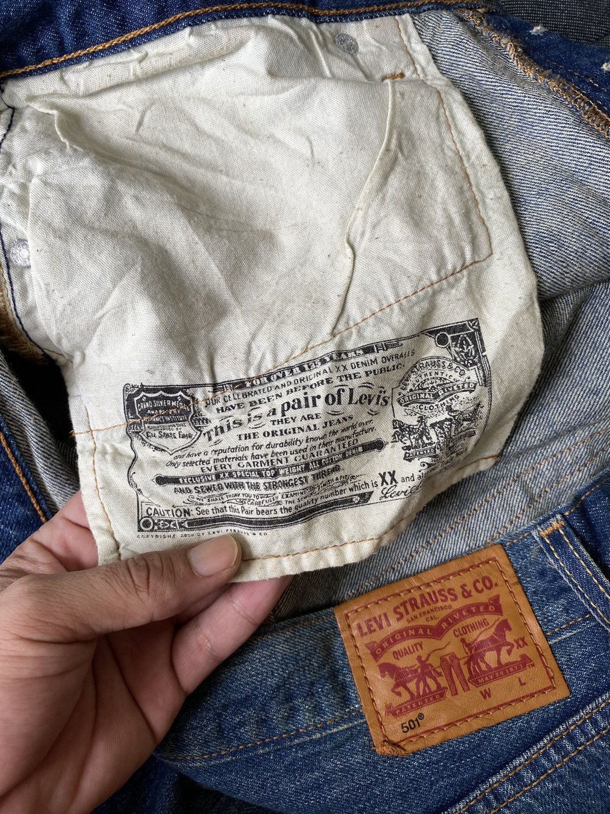 Levi's Vintage Clothing OFFER🔥Levis Distressed Denim Spikes Style Jeans Size US 36 / EU 52 - 7 Thumbnail