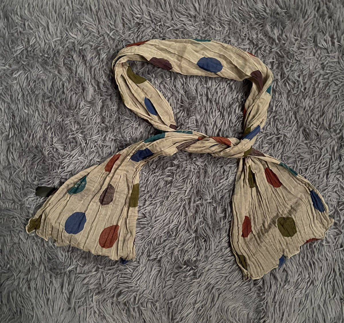 Designer Gudrun Sjödén avant garde mesh polka dot scarf Size ONE SIZE - 2 Thumbnail