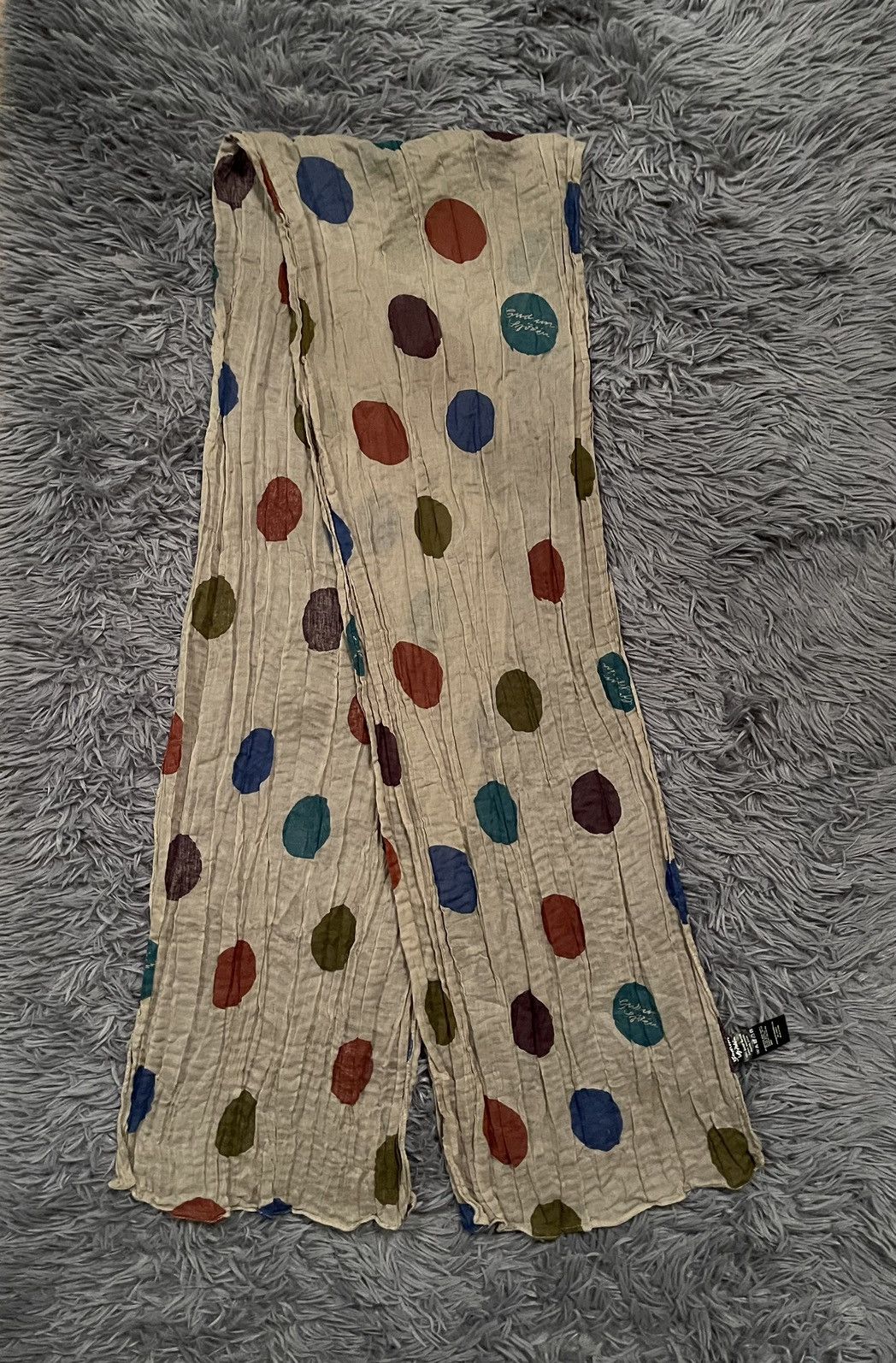 Designer Gudrun Sjödén avant garde mesh polka dot scarf Size ONE SIZE - 1 Thumbnail